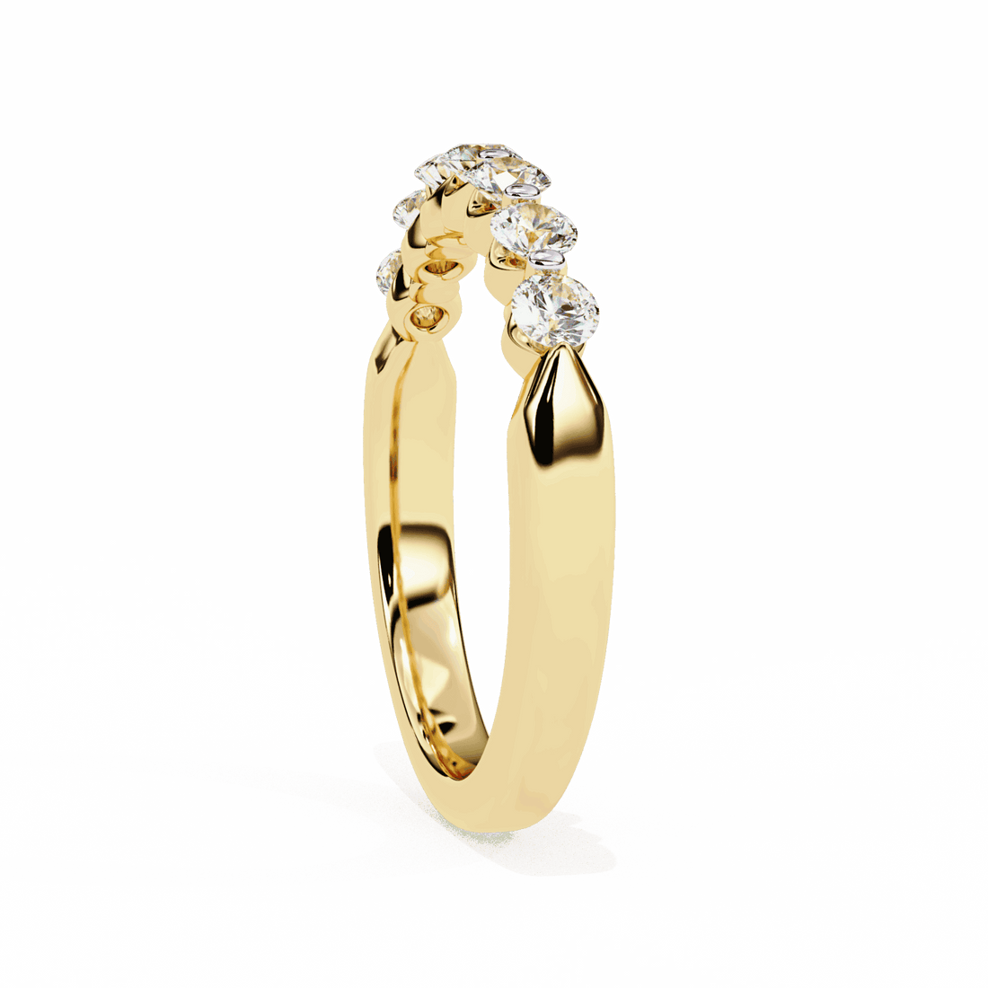 0.5 Carat Round Stackable Band in Moissanite | House of Estara