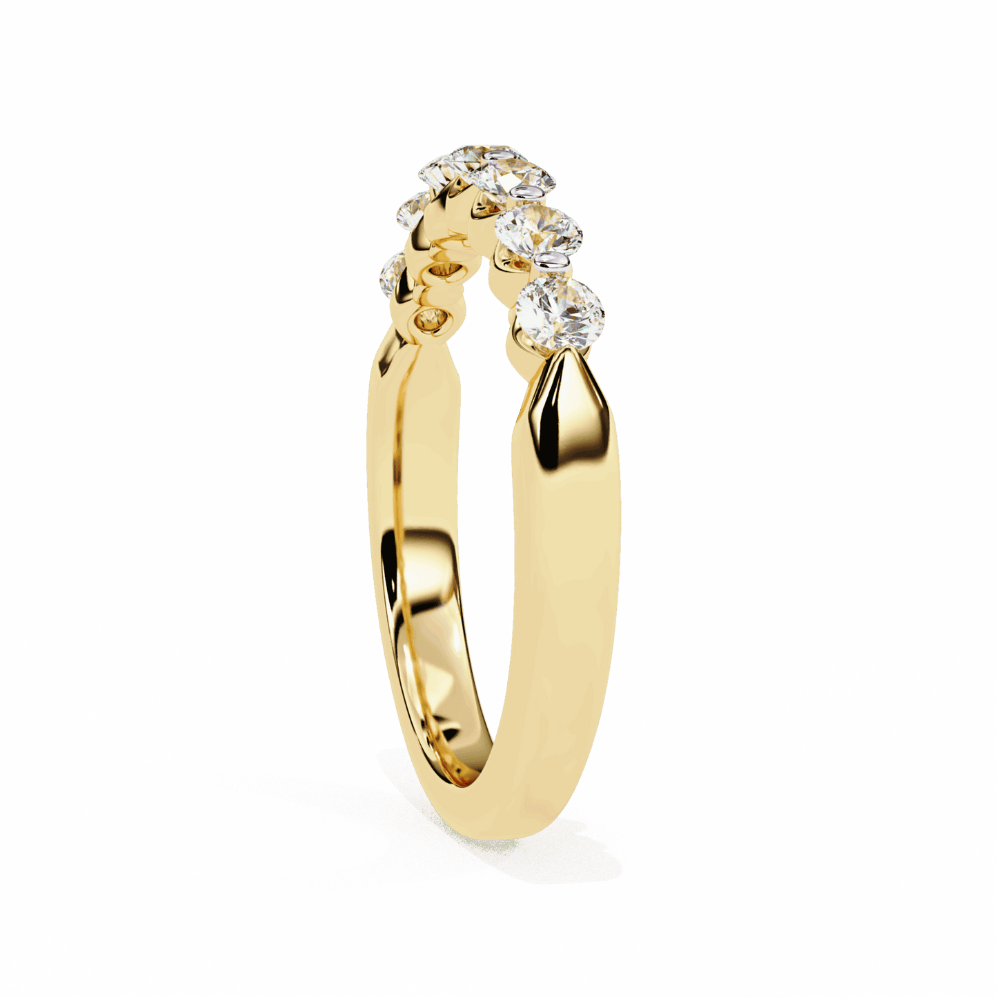 0.5 Carat Round Stackable Band in Moissanite | House of Estara