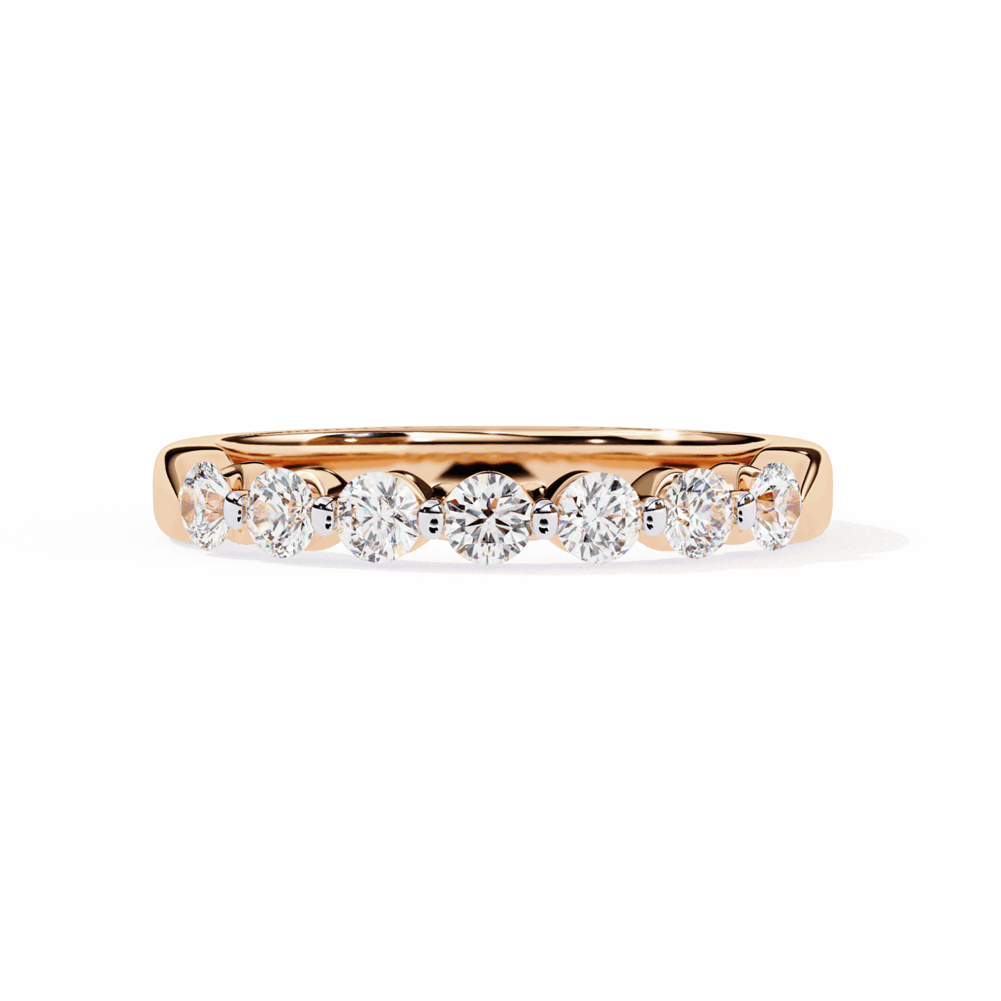 0.5 Carat Round Stackable Band in Moissanite | House of Estara