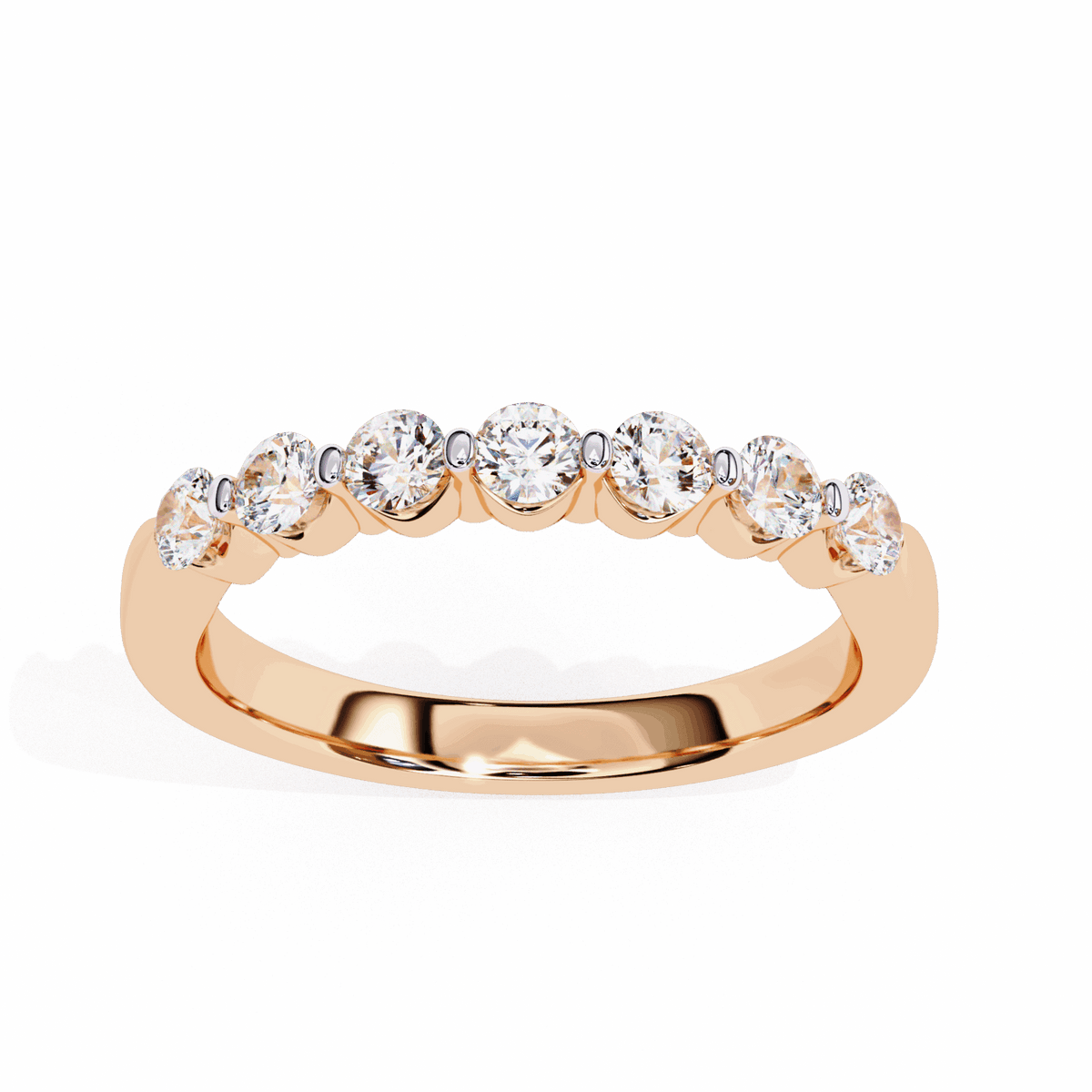 0.5 Carat Round Stackable Band in Moissanite | House of Estara