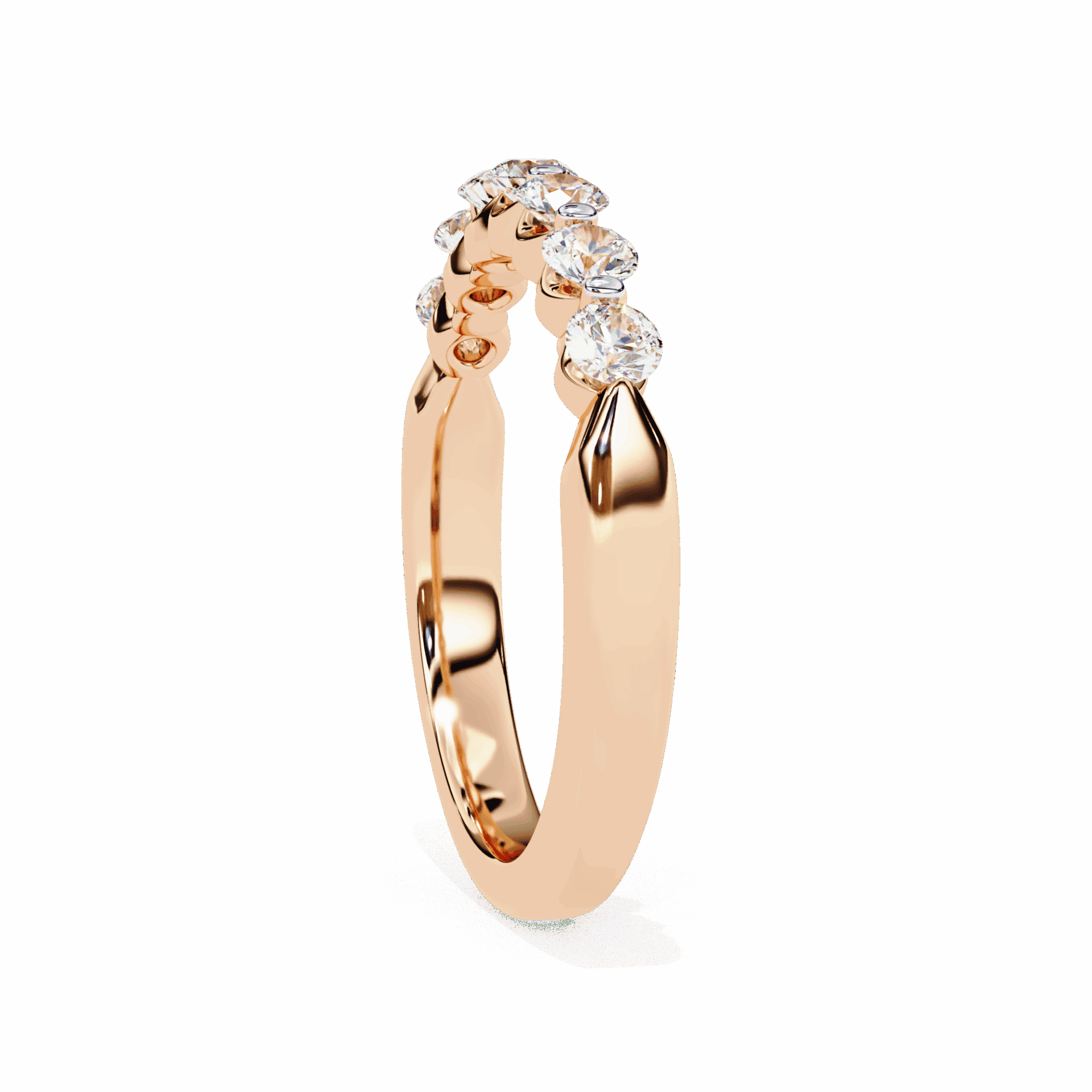 0.5 Carat Round Stackable Band in Moissanite | House of Estara