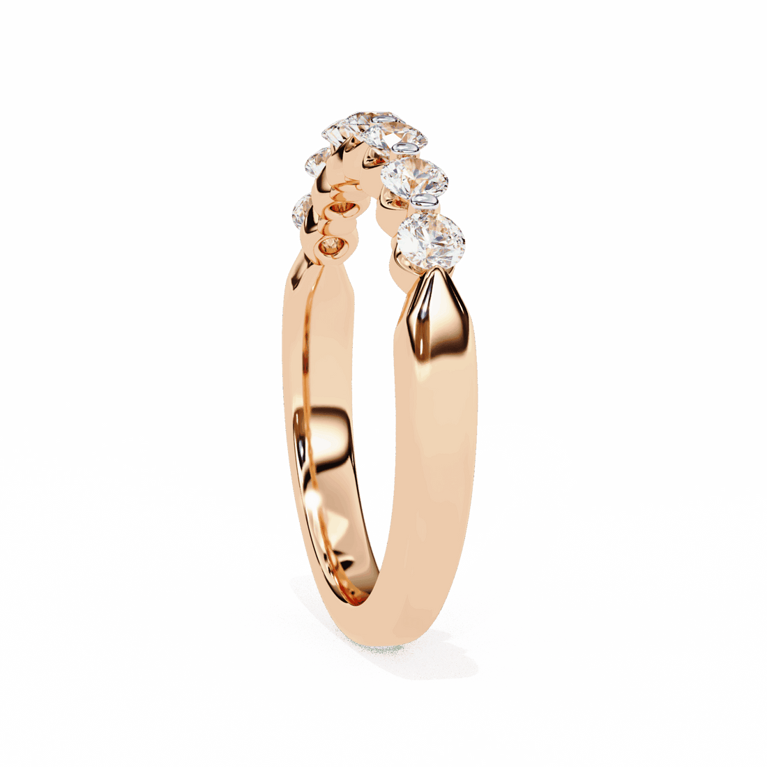 0.5 Carat Round Stackable Band in Moissanite | House of Estara