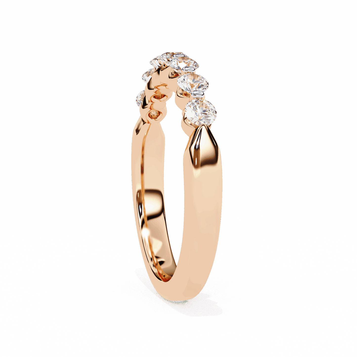 0.5 Carat Round Stackable Band in Moissanite | House of Estara