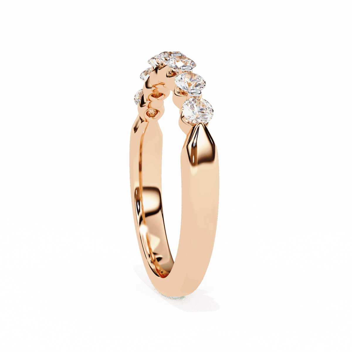 0.5 Carat Round Stackable Band in Moissanite | House of Estara