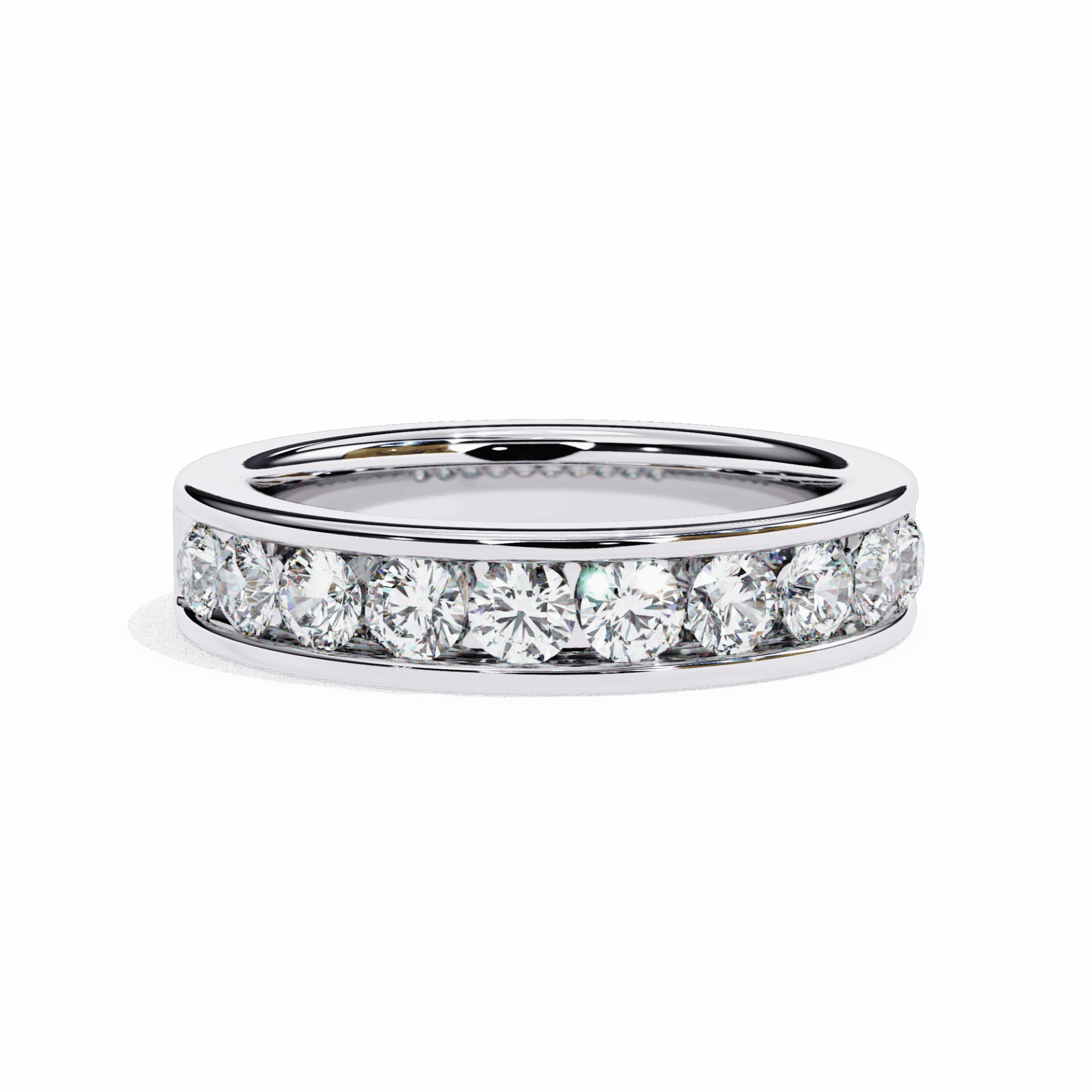 1 Carat Round Minimal Band in Moissanite | House of Estara