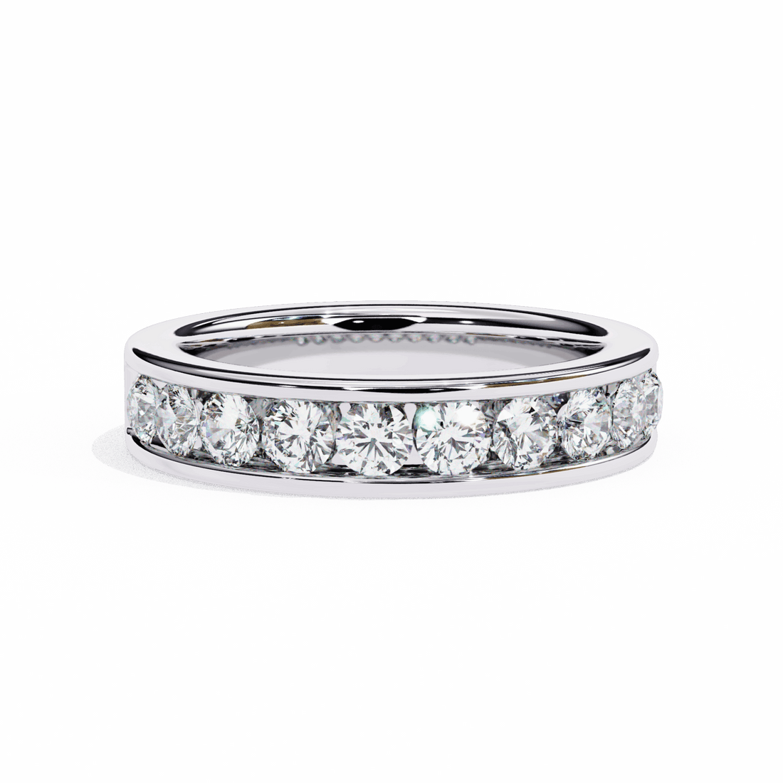 1 Carat Round Minimal Band in Moissanite | House of Estara
