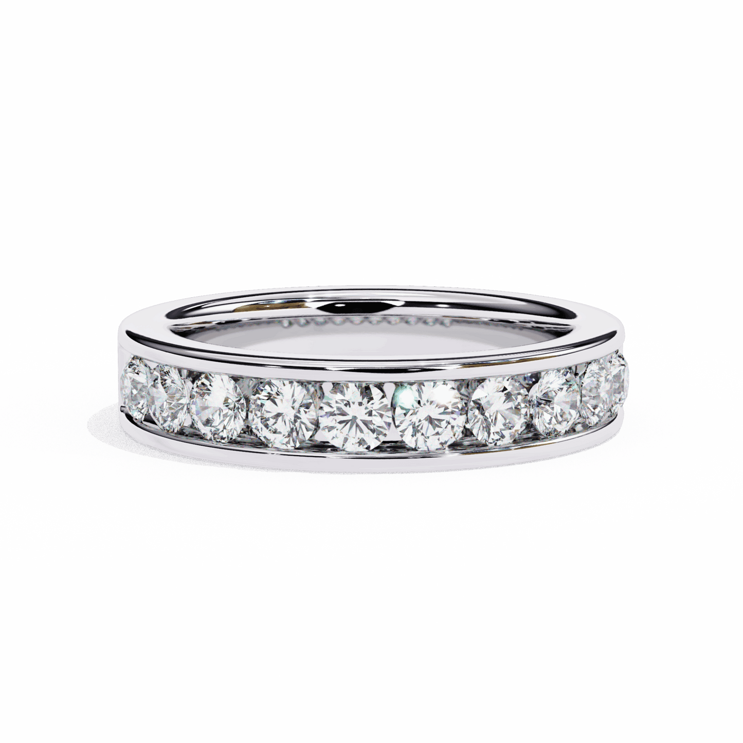1 Carat Round Minimal Band in Moissanite | House of Estara