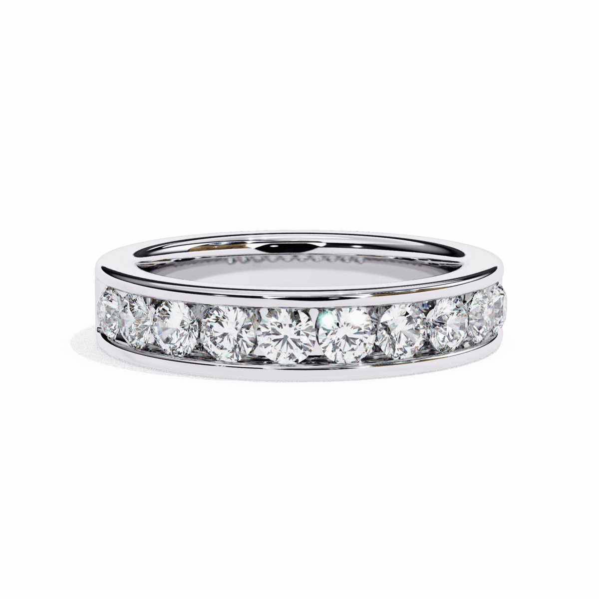 1 Carat Round Minimal Band in Moissanite | House of Estara