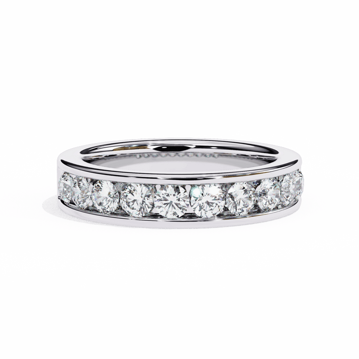 1 Carat Round Minimal Band in Moissanite | House of Estara