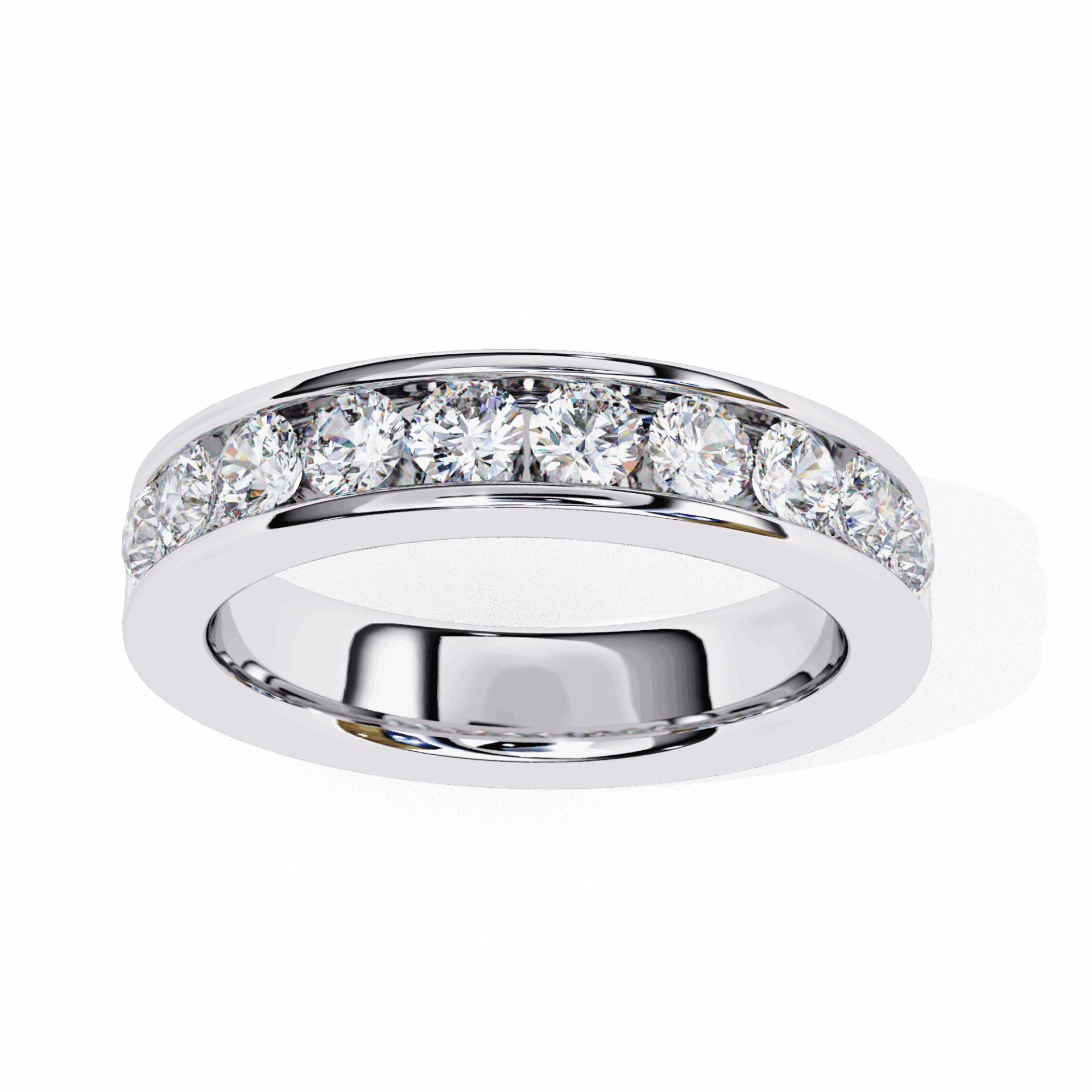 1 Carat Round Minimal Band in Moissanite | House of Estara