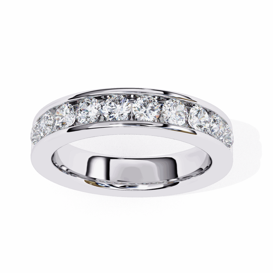 1 Carat Round Minimal Band in Moissanite | House of Estara