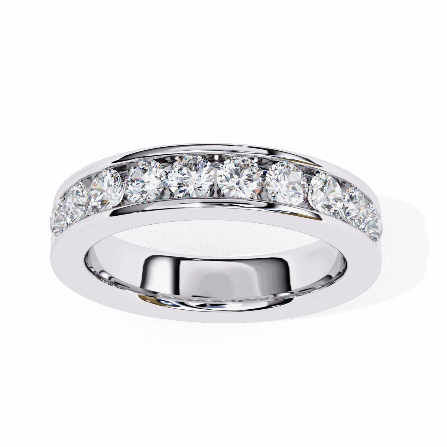 1 Carat Round Minimal Band in Moissanite | House of Estara