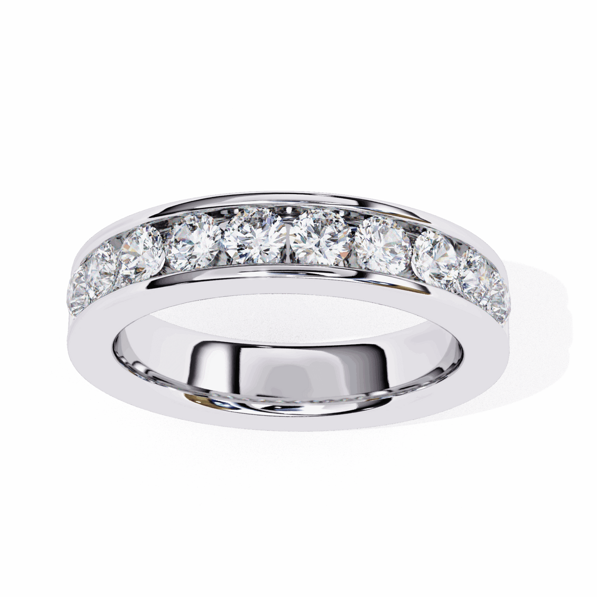 1 Carat Round Minimal Band in Moissanite | House of Estara