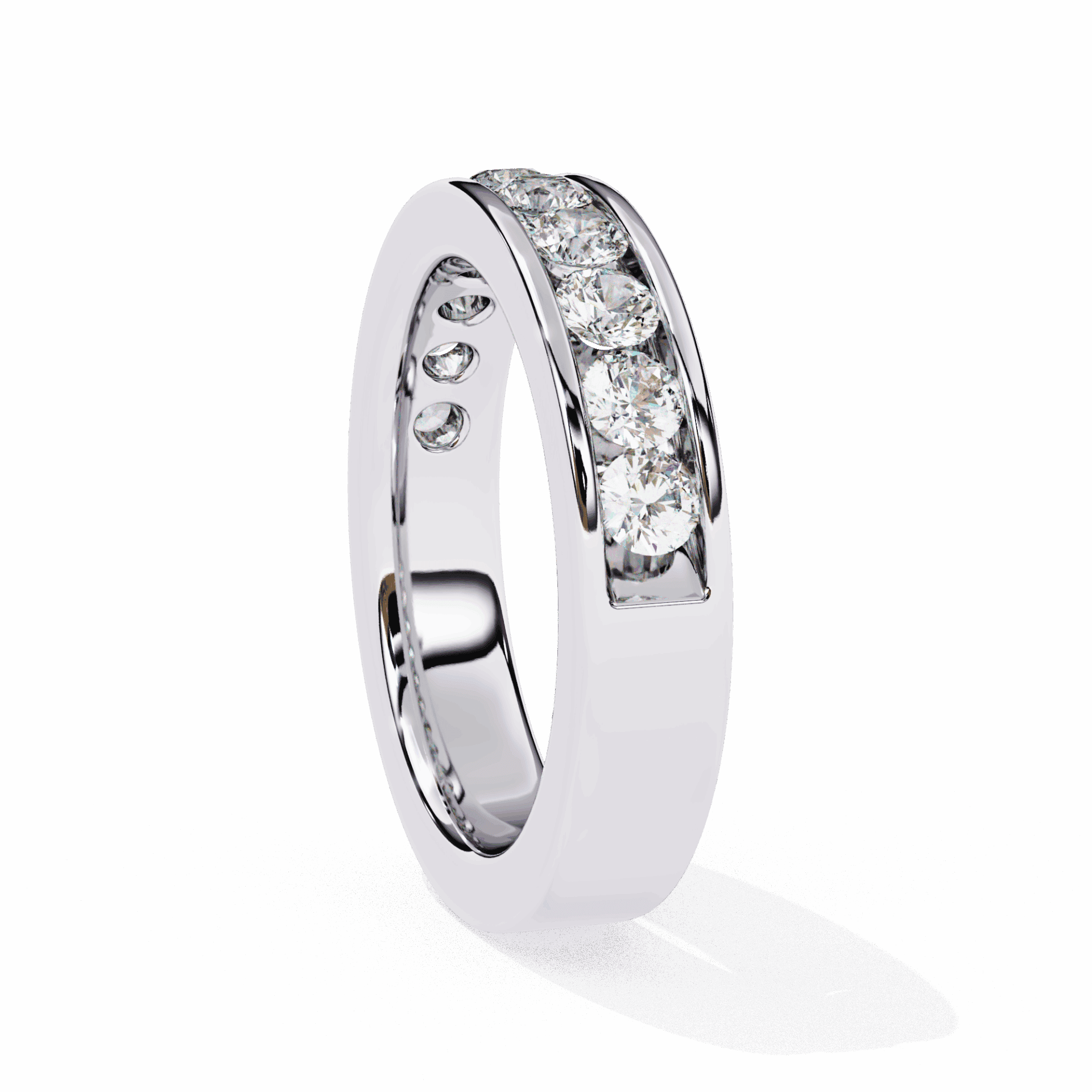 1 Carat Round Minimal Band in Moissanite | House of Estara