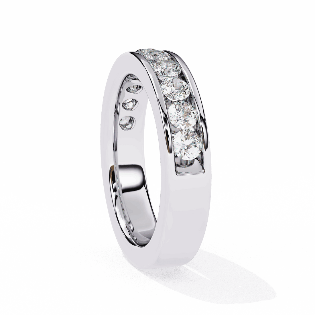 1 Carat Round Minimal Band in Moissanite | House of Estara