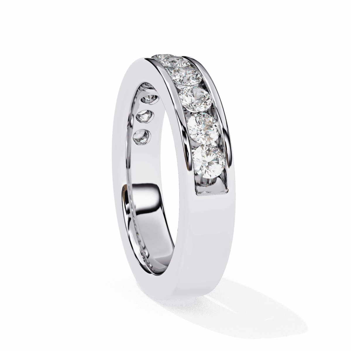 1 Carat Round Minimal Band in Moissanite | House of Estara