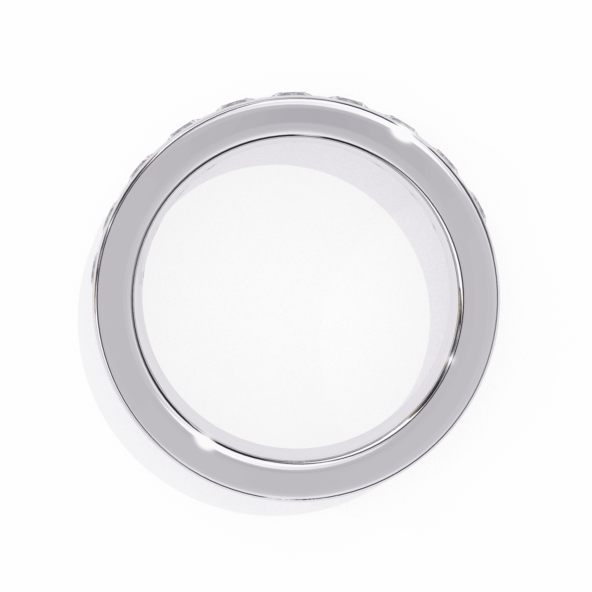 1 Carat Round Minimal Band in Moissanite | House of Estara