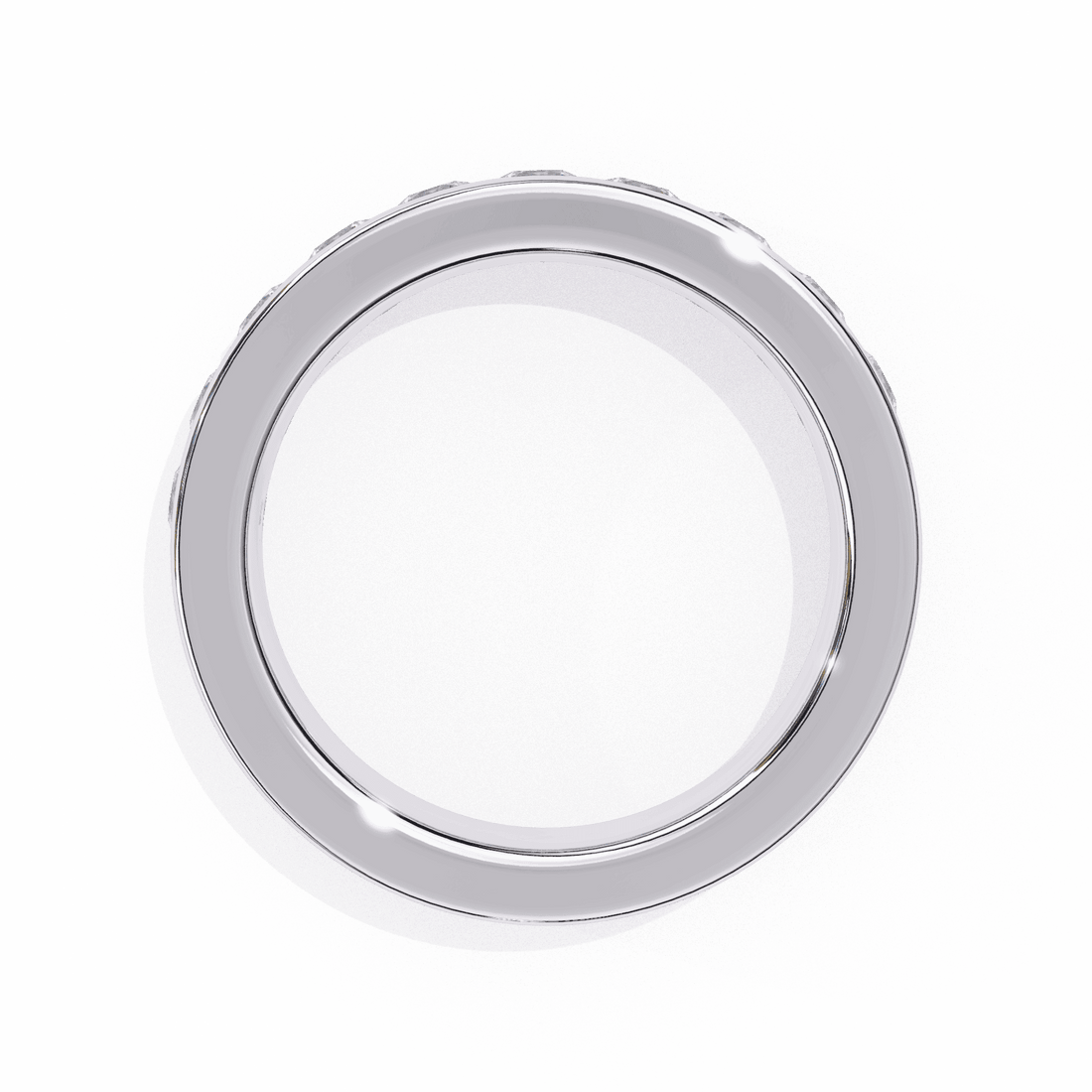 1 Carat Round Minimal Band in Moissanite | House of Estara
