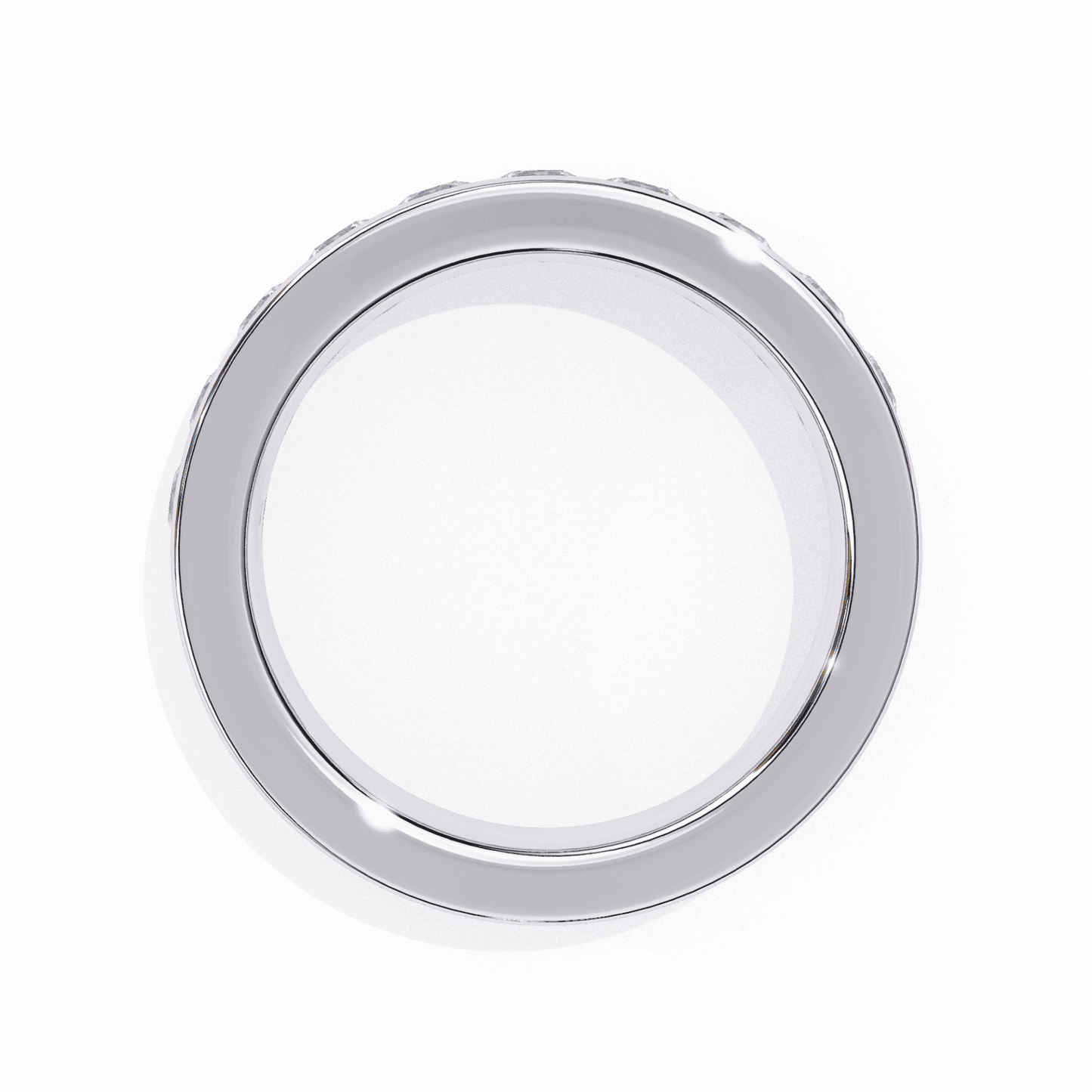 1 Carat Round Minimal Band in Moissanite | House of Estara