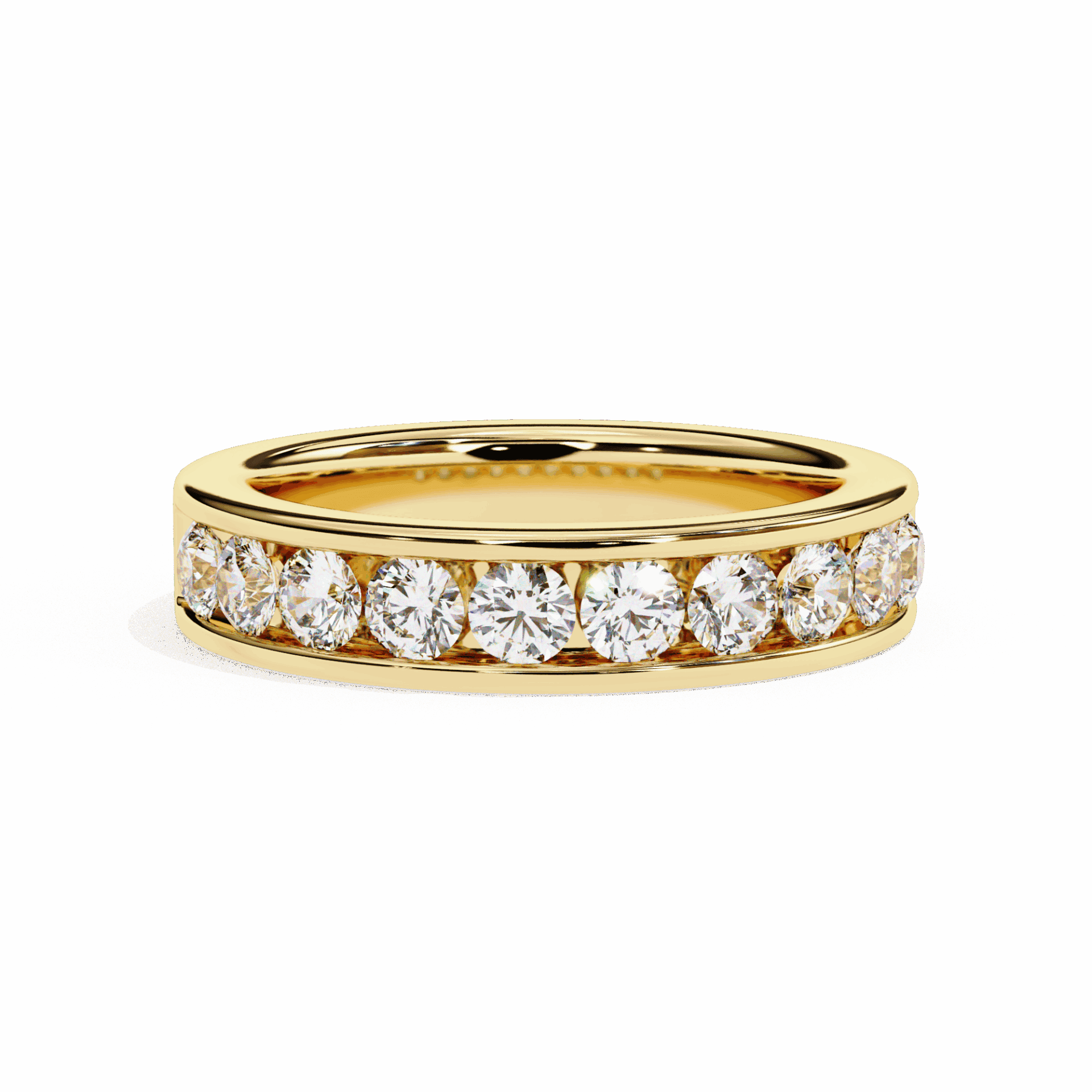1 Carat Round Minimal Band in Moissanite | House of Estara