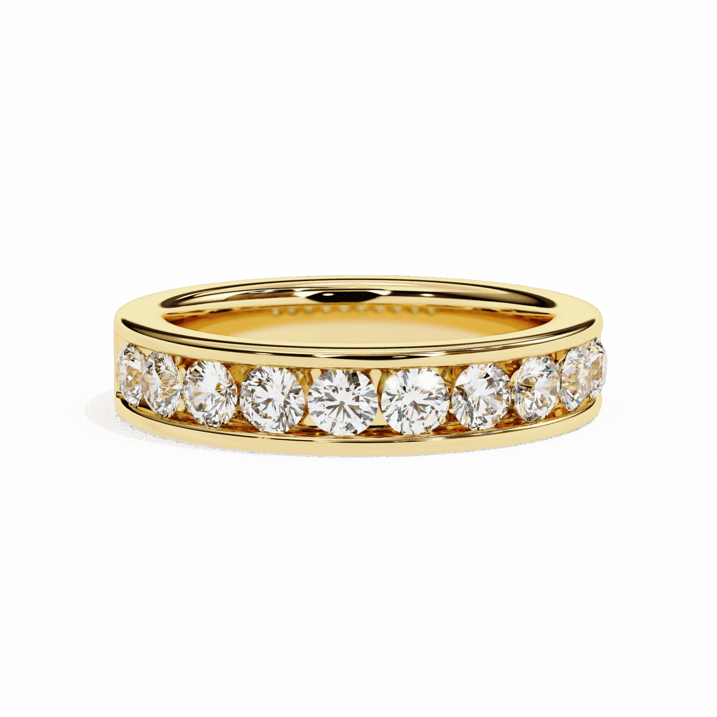 1 Carat Round Minimal Band in Moissanite | House of Estara