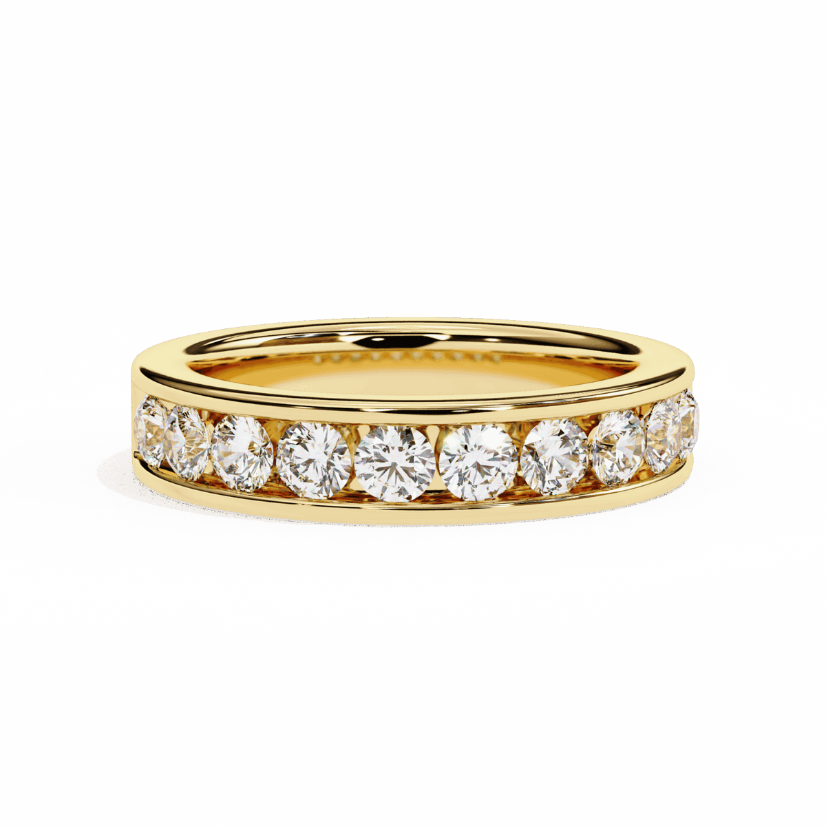1 Carat Round Minimal Band in Moissanite | House of Estara