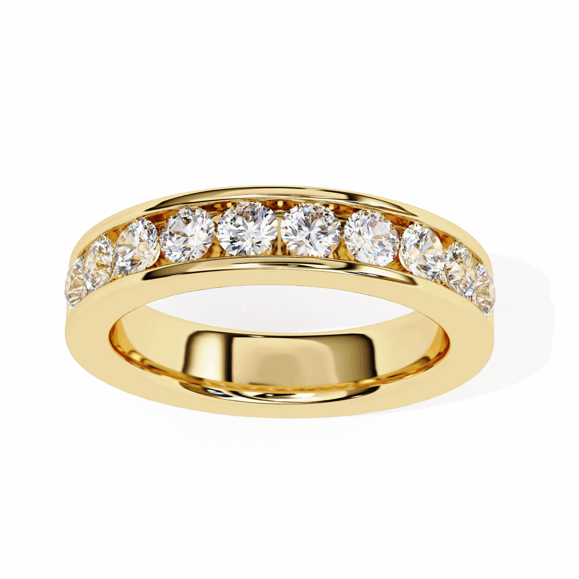 1 Carat Round Minimal Band in Moissanite | House of Estara