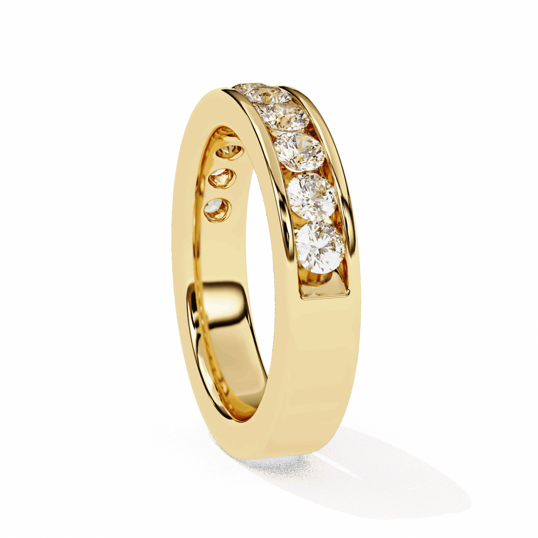1 Carat Round Minimal Band in Moissanite | House of Estara