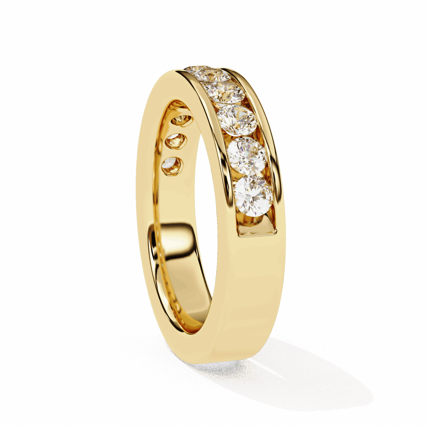 1 Carat Round Minimal Band in Moissanite | House of Estara