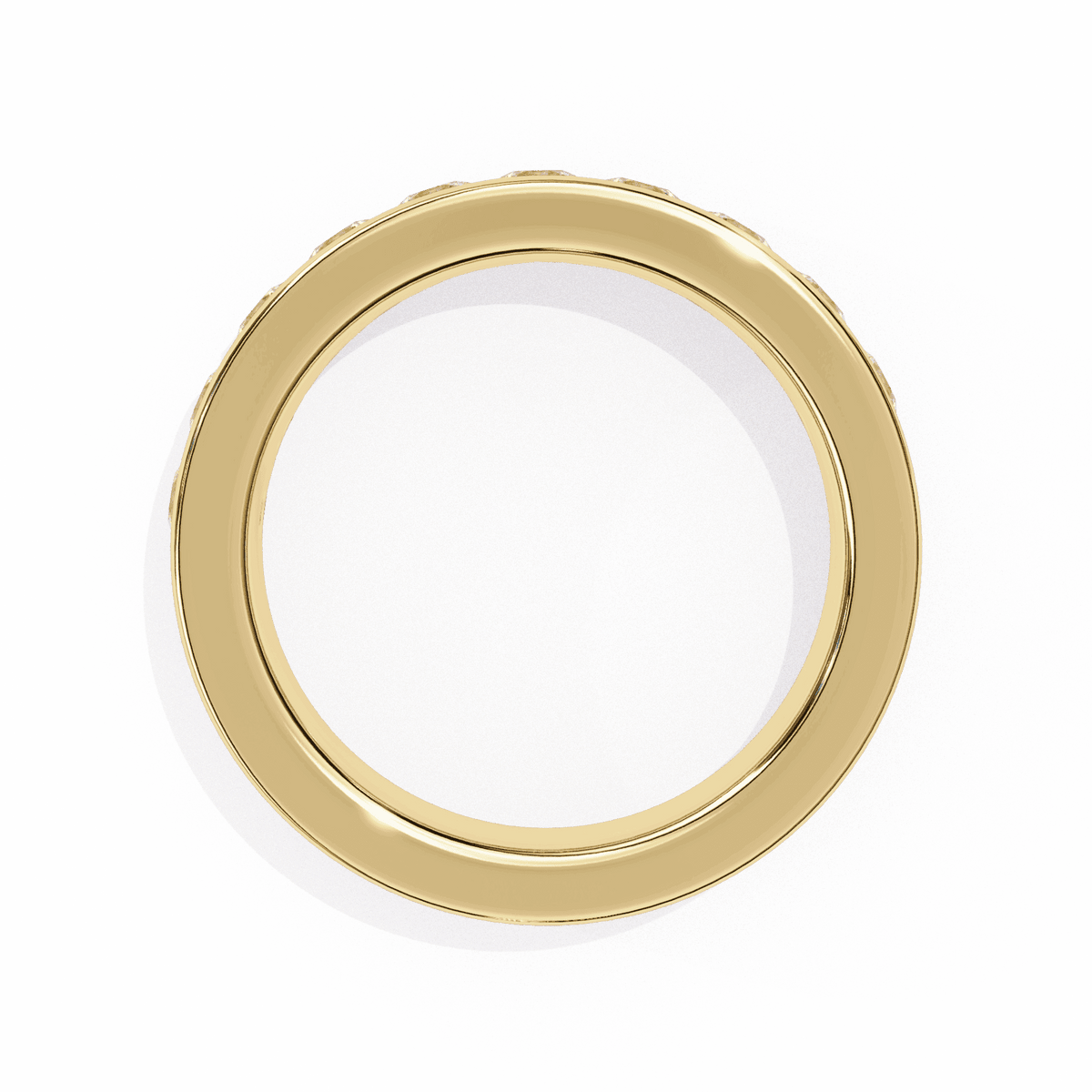 1 Carat Round Minimal Band in Moissanite | House of Estara