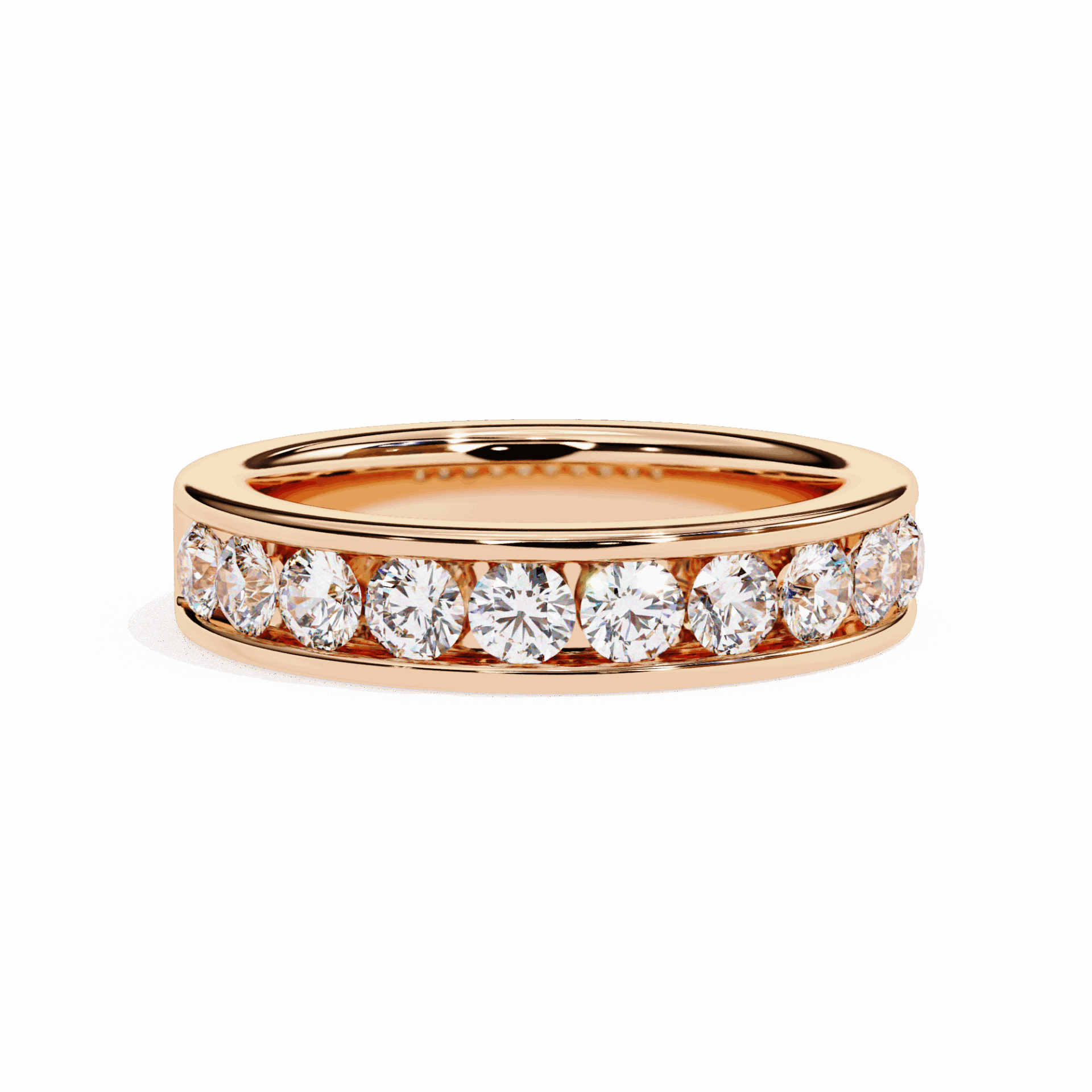 1 Carat Round Minimal Band in Moissanite | House of Estara