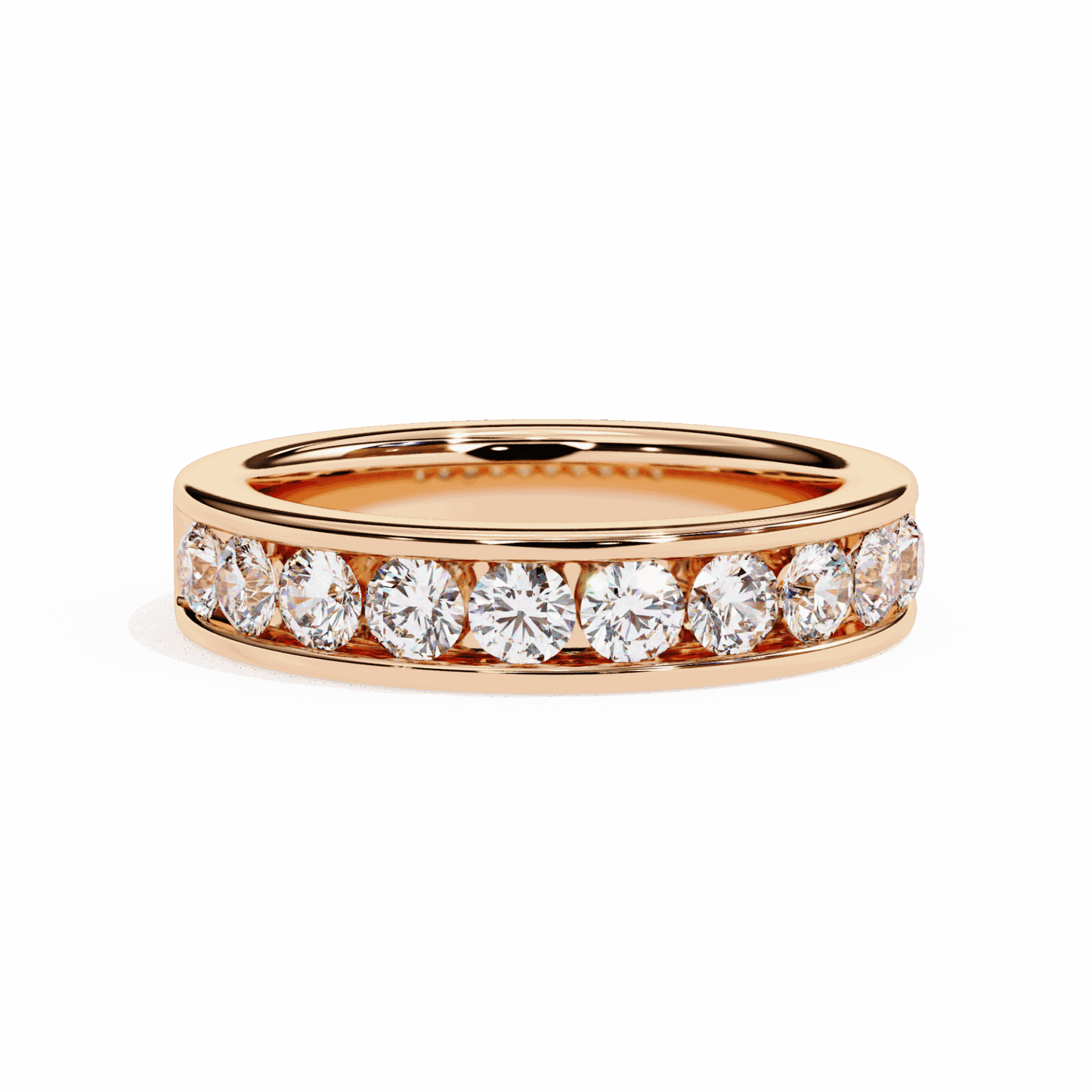 1 Carat Round Minimal Band in Moissanite | House of Estara