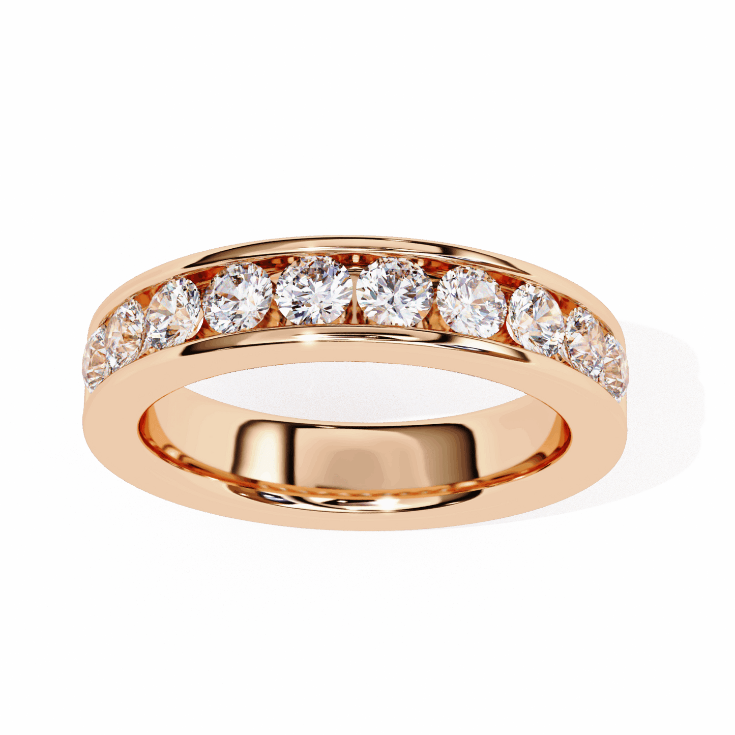 1 Carat Round Minimal Band in Moissanite | House of Estara