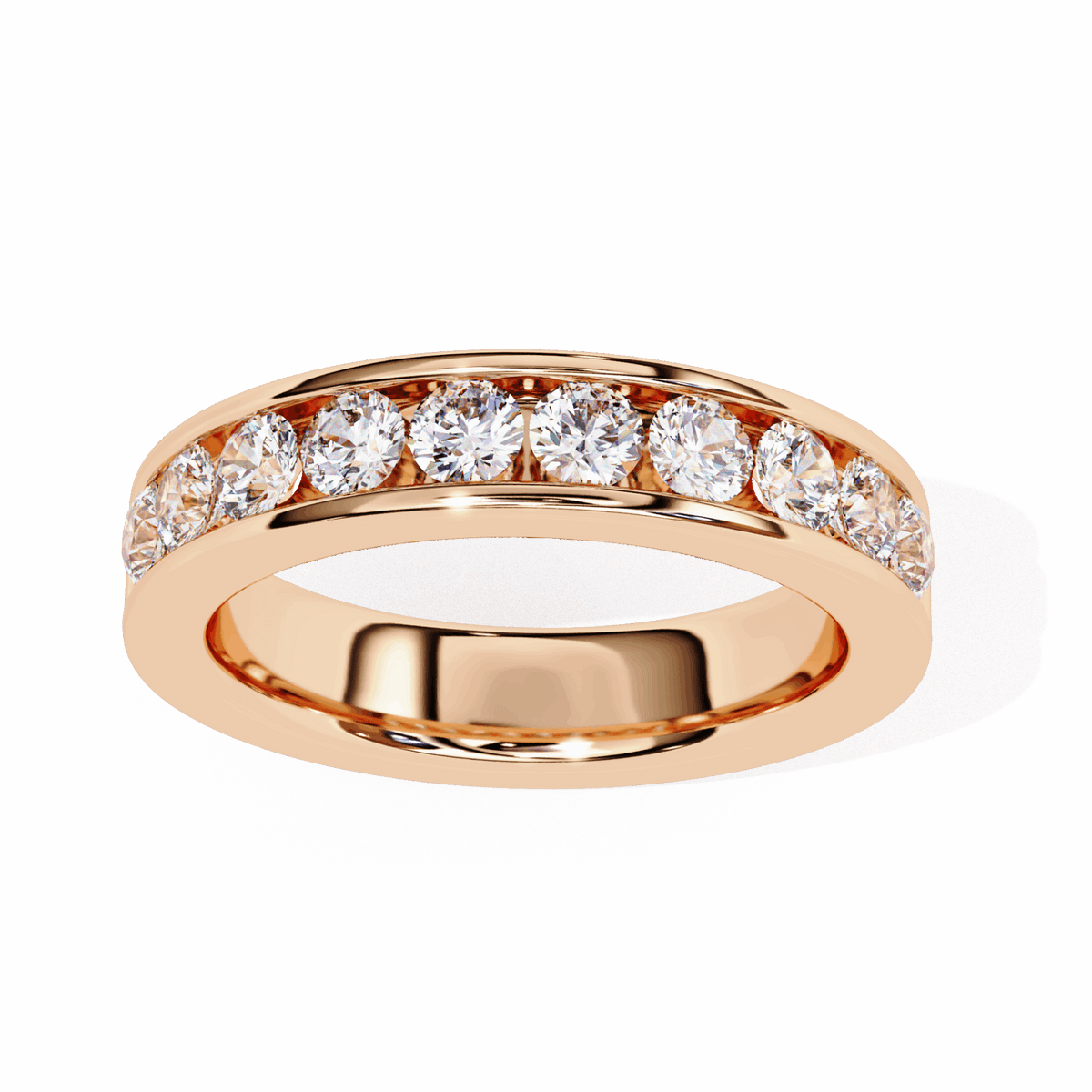 1 Carat Round Minimal Band in Moissanite | House of Estara