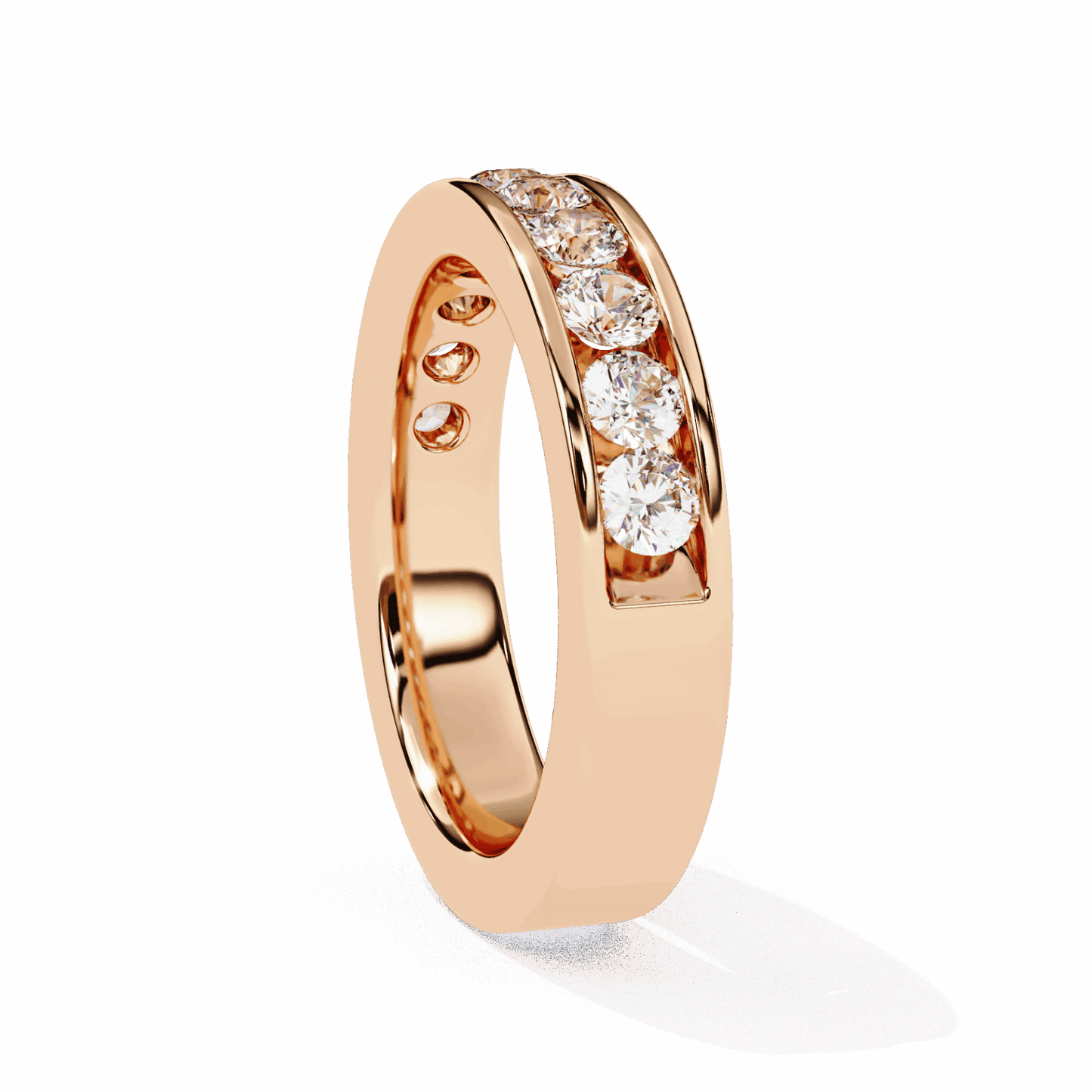 1 Carat Round Minimal Band in Moissanite | House of Estara