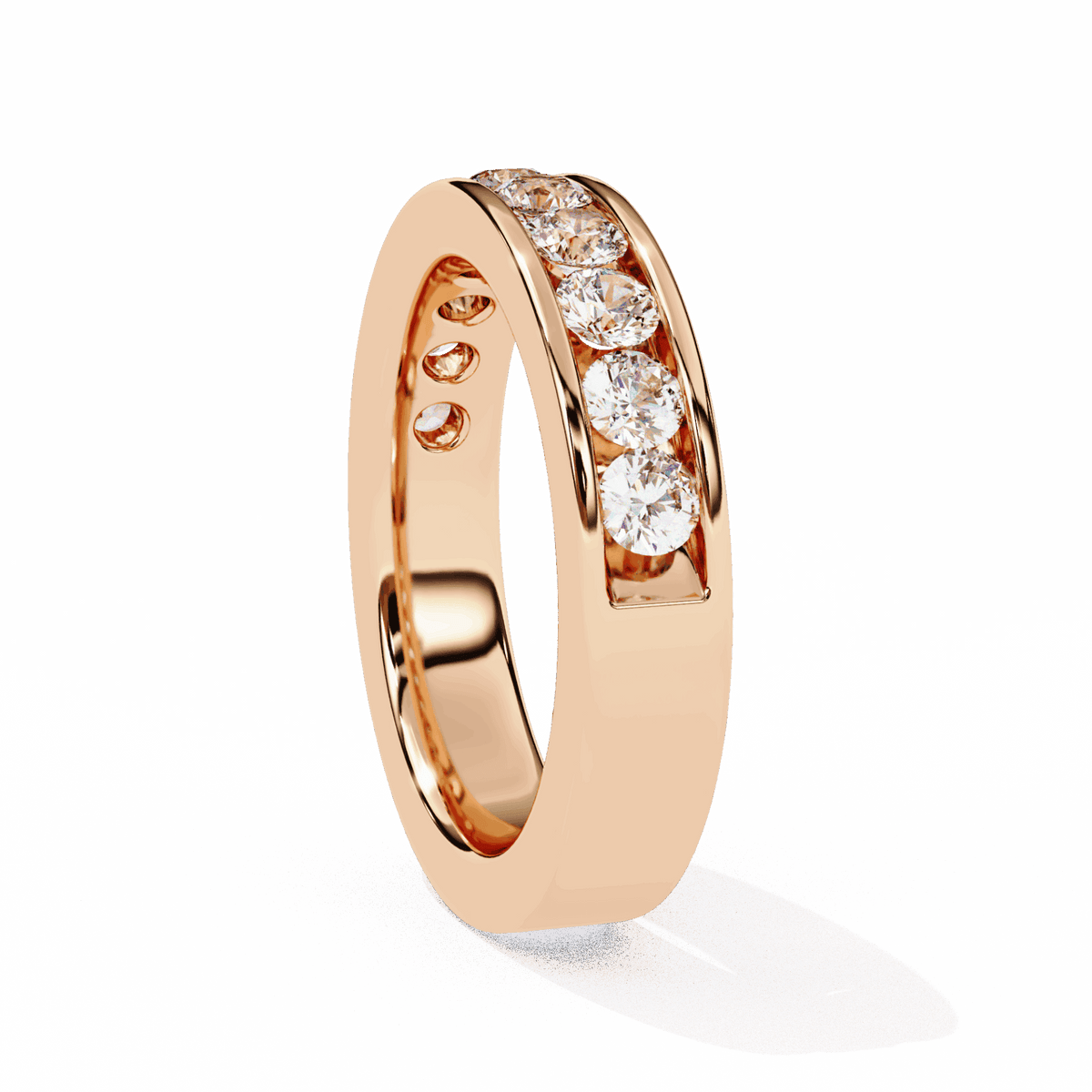 1 Carat Round Minimal Band in Moissanite | House of Estara