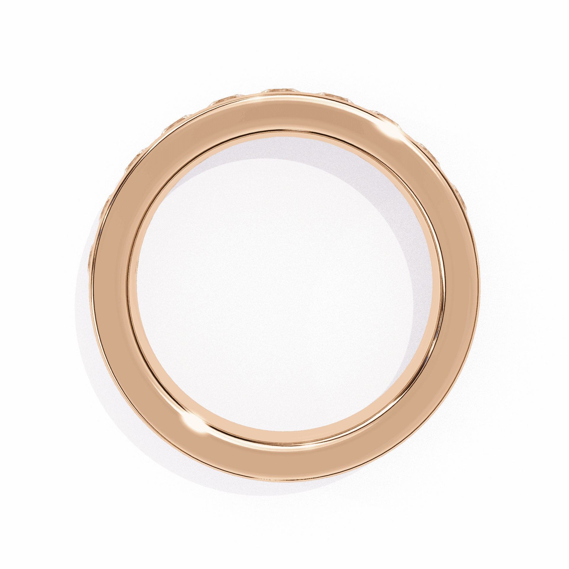 1 Carat Round Minimal Band in Moissanite | House of Estara