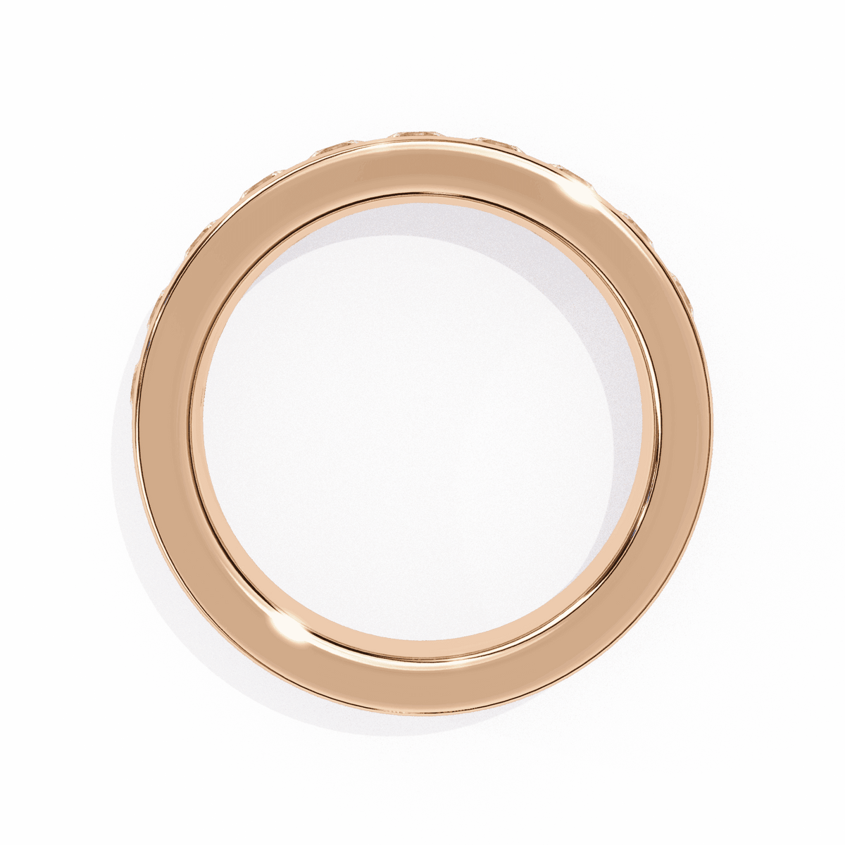 1 Carat Round Minimal Band in Moissanite | House of Estara