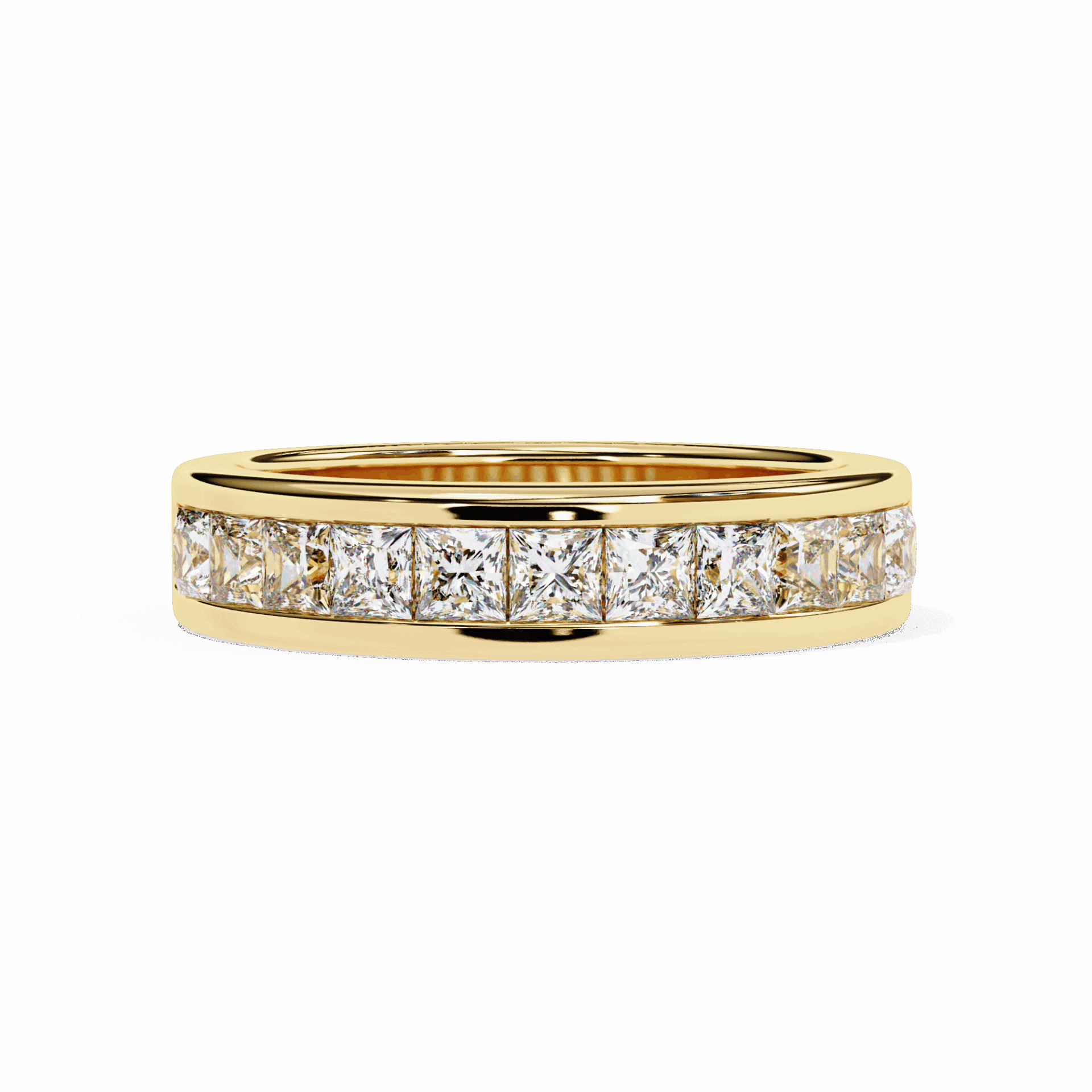 1 Carat Princess Minimal Band in Moissanite | House of Estara