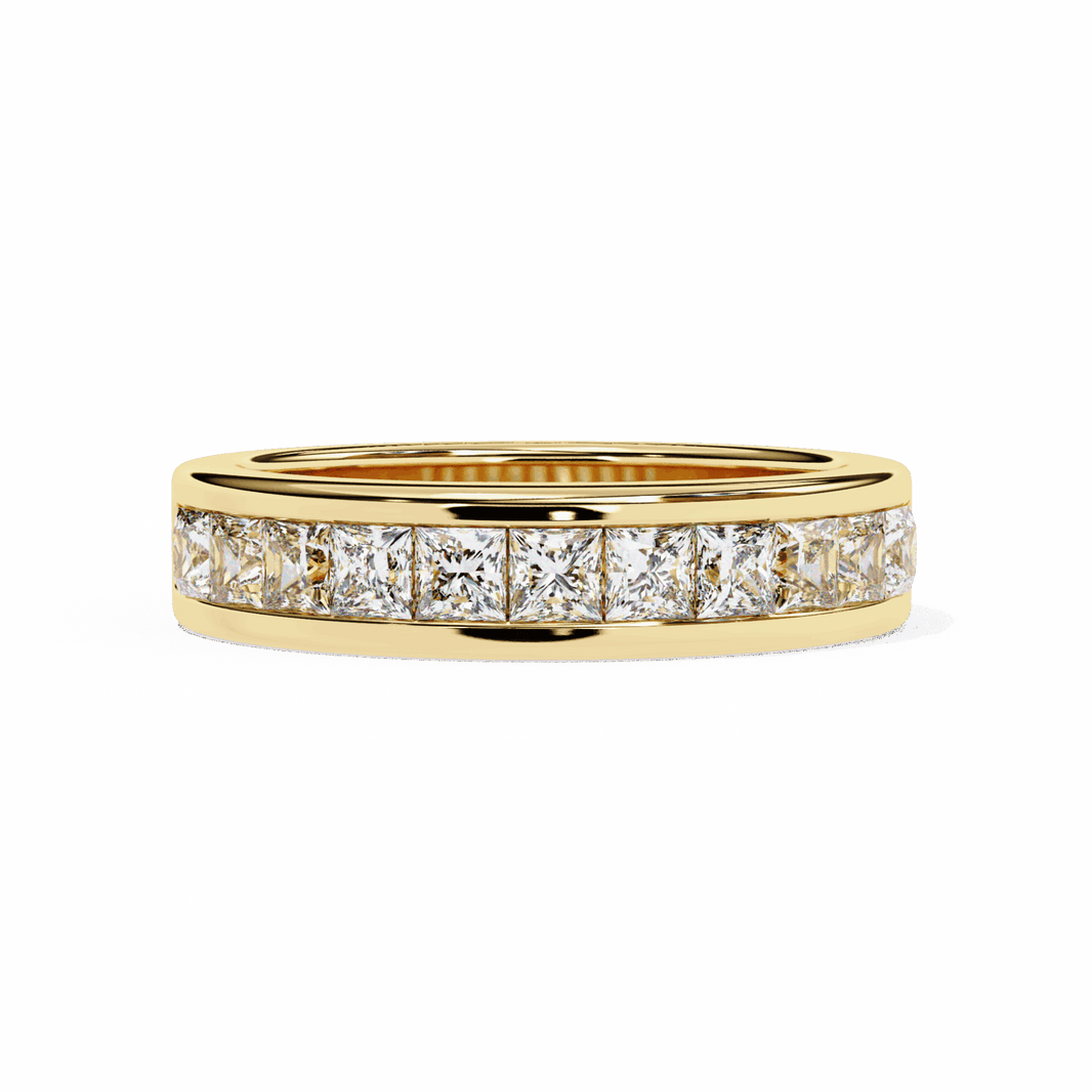 1 Carat Princess Minimal Band in Moissanite | House of Estara