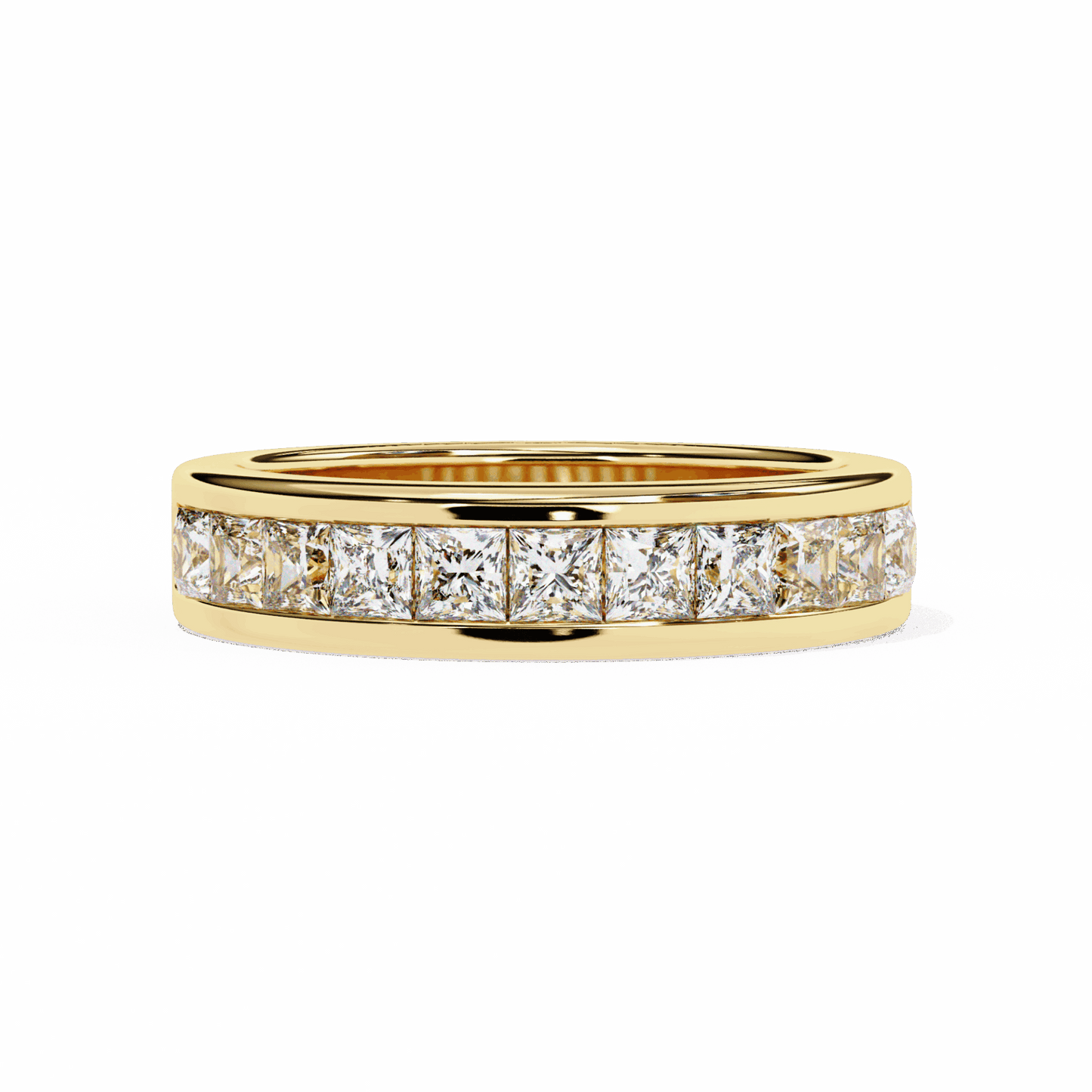 1 Carat Princess Minimal Band in Moissanite | House of Estara