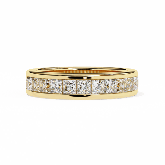 1 Carat Princess Minimal Band in Moissanite | House of Estara