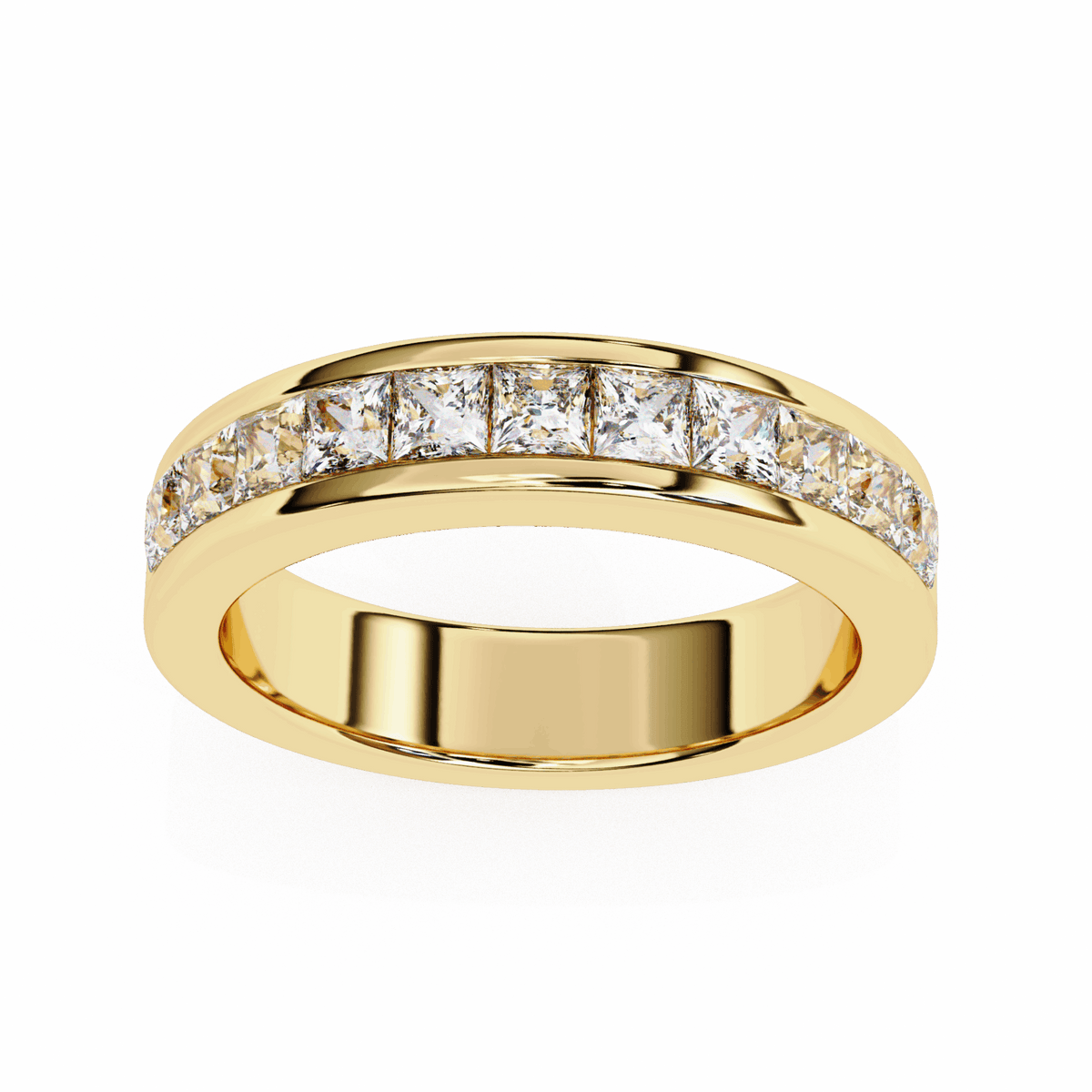 1 Carat Princess Minimal Band in Moissanite | House of Estara
