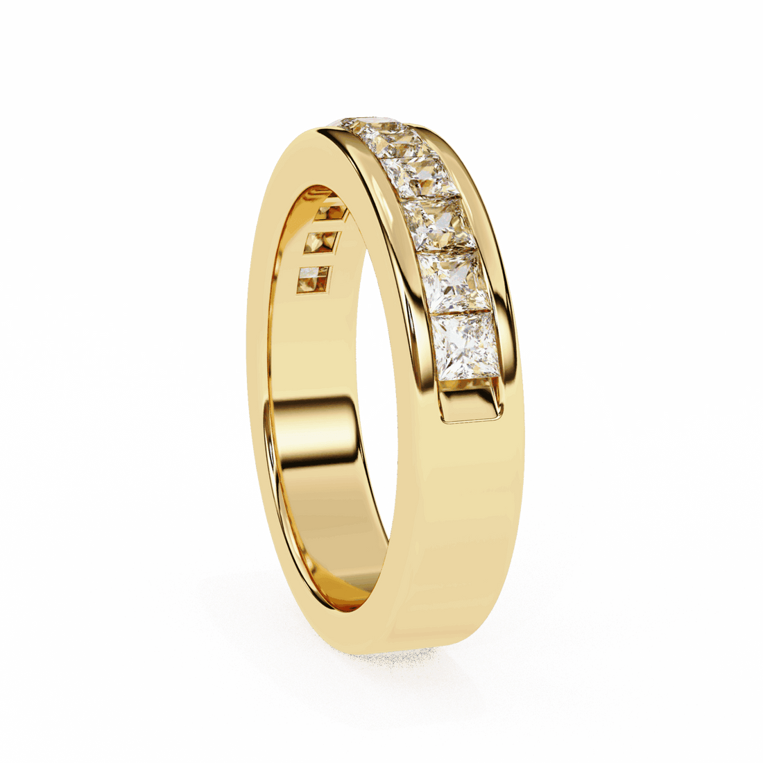 1 Carat Princess Minimal Band in Moissanite | House of Estara