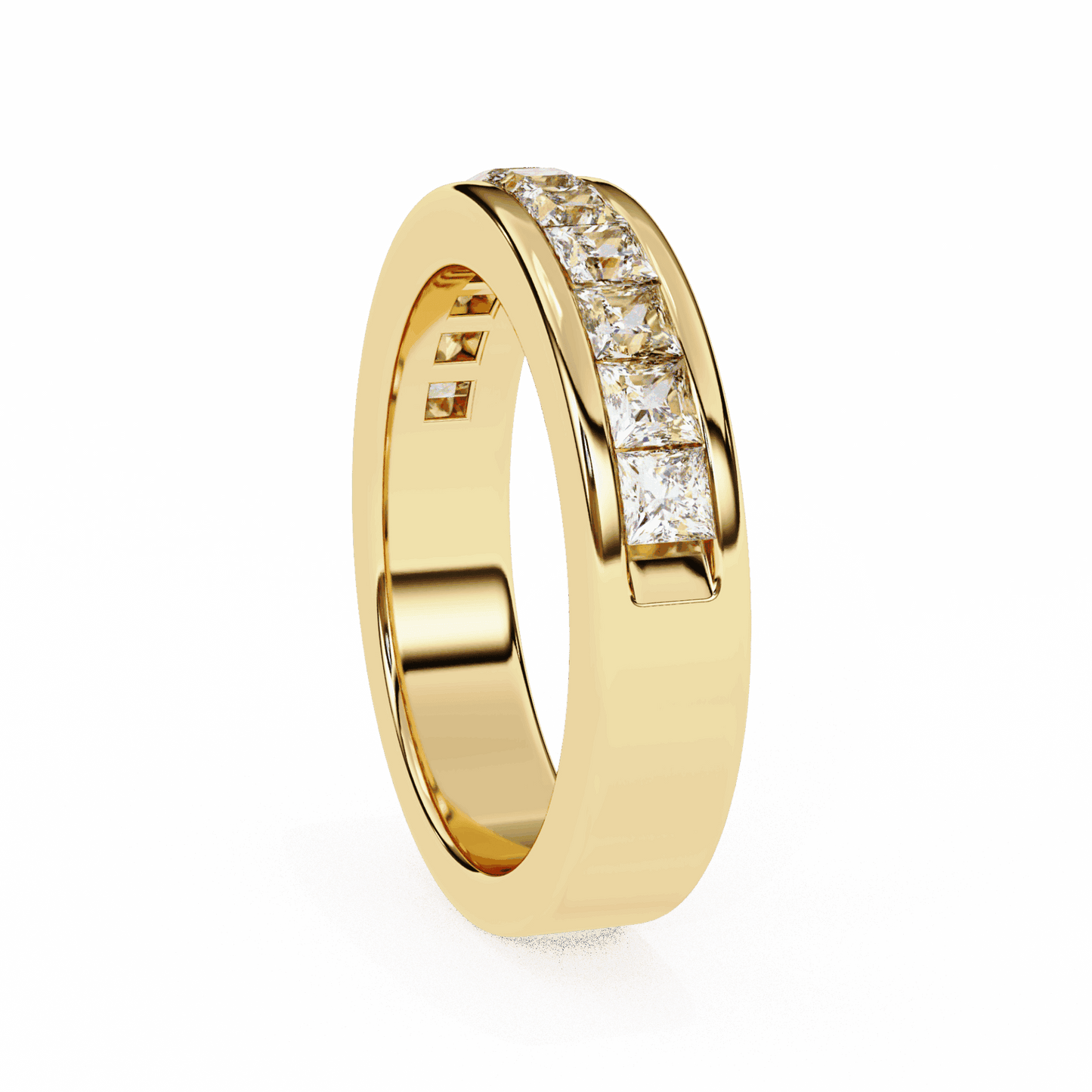 1 Carat Princess Minimal Band in Moissanite | House of Estara