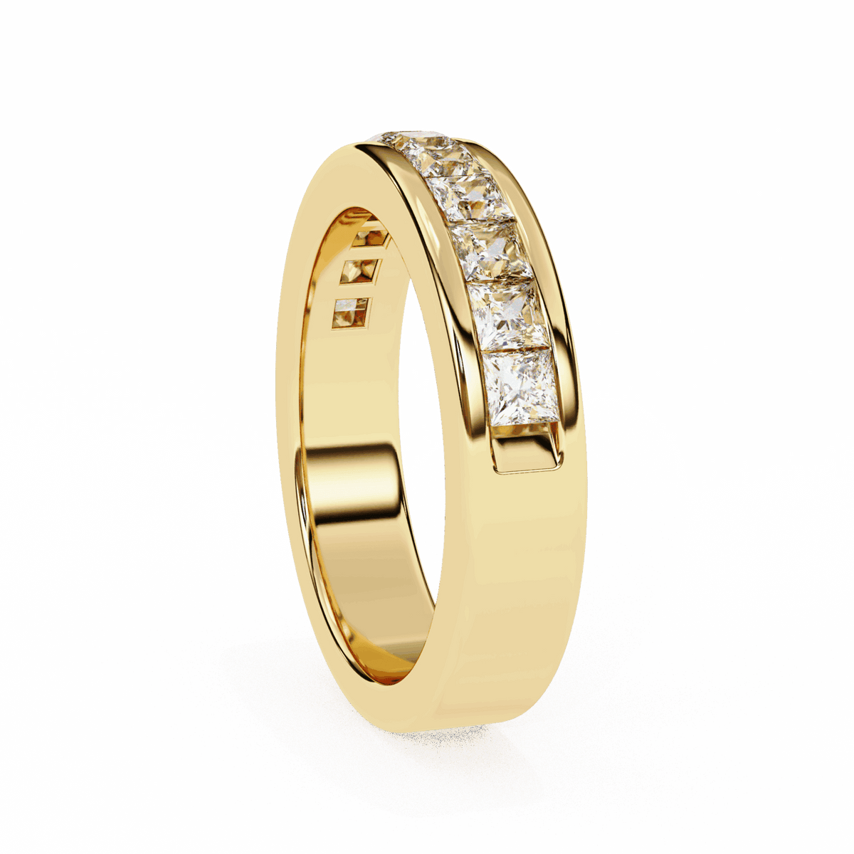 1 Carat Princess Minimal Band in Moissanite | House of Estara
