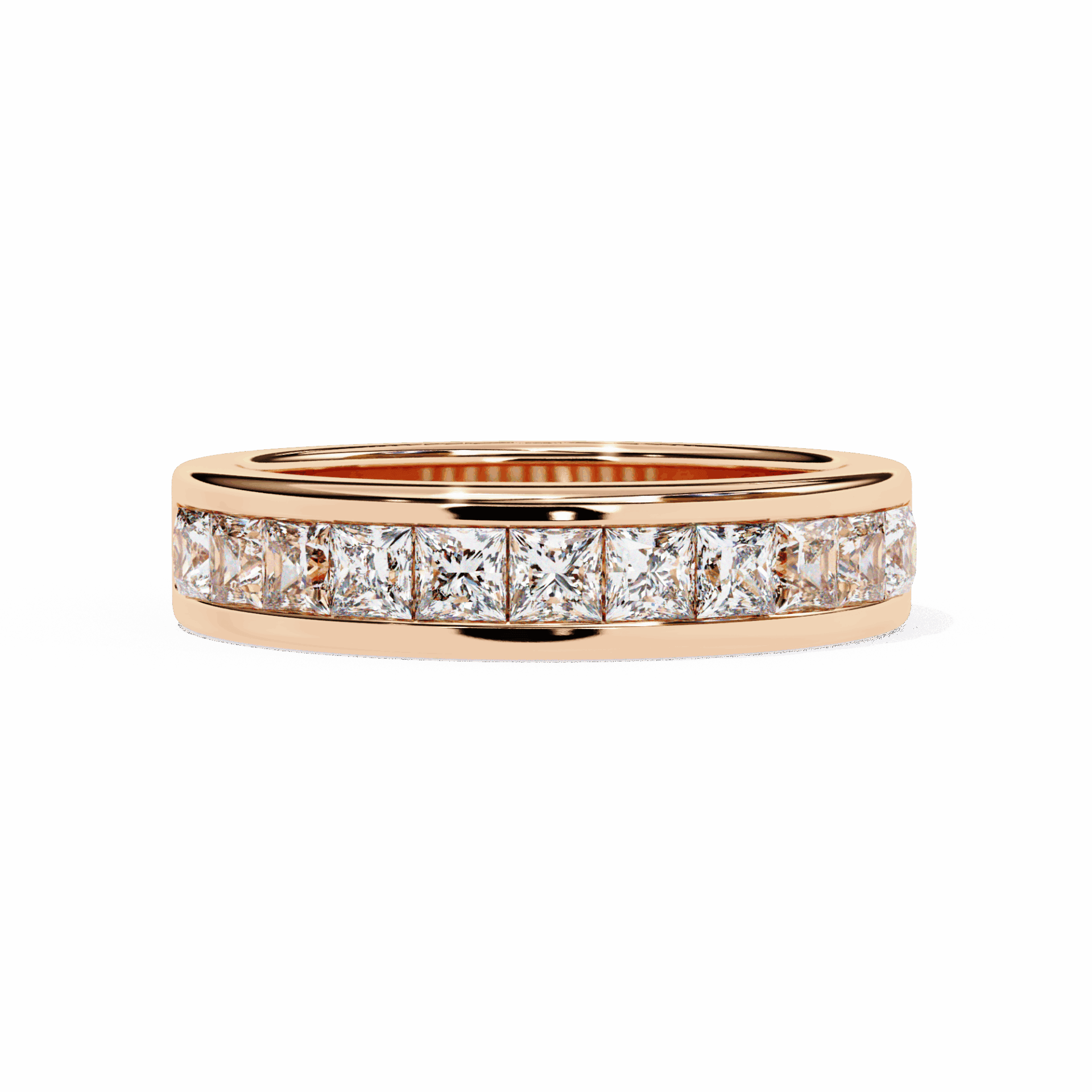 1 Carat Princess Minimal Band in Moissanite | House of Estara