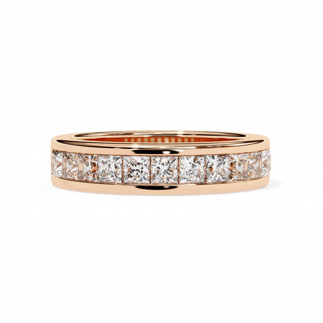 1 Carat Princess Minimal Band in Moissanite | House of Estara