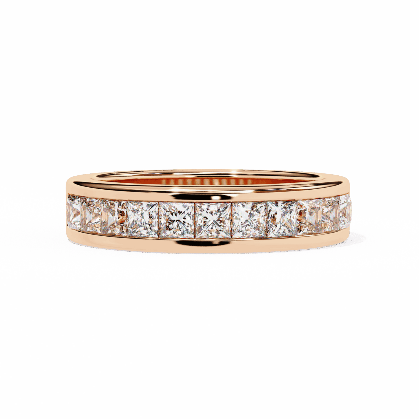 1 Carat Princess Minimal Band in Moissanite | House of Estara