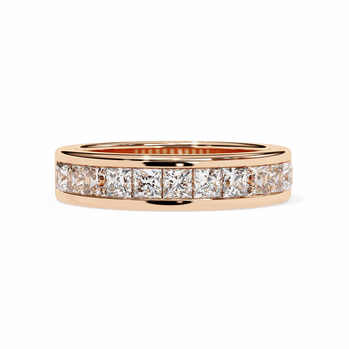 1 Carat Princess Minimal Band in Moissanite | House of Estara